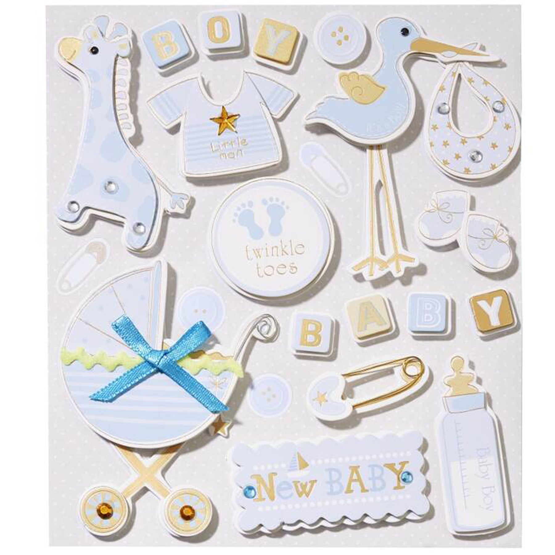 Crealive 3D-Sticker Babyboy
Spezifikationen:
• Länge: 14 cm
• Breite: 12 cm
• 1 Bogen mit detailreichen Papiersticker
• Farbe: Blautöne
Diese detailreichen 3D-Sticker mit verschiedenen Motiven zur Geburt kannst du prima auf deine Einladungs- oder Glückwunschkarten kleben.
Marke: HobbyFun