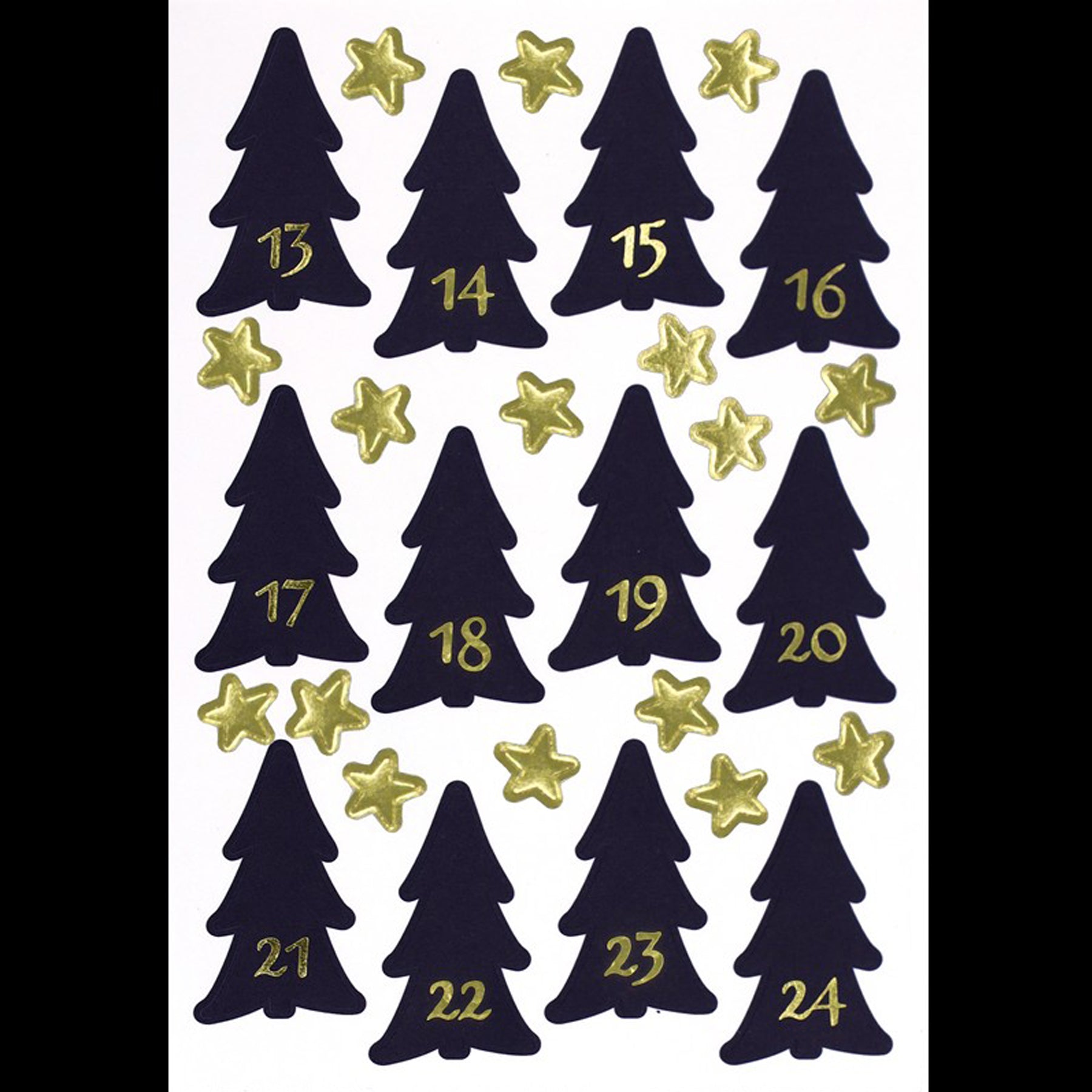 Crealive Sticker Advent Tannenbaum
Spezifikationen:
• 1 - 24 Zahlensticker
• Material: Papiersticker
• selbstklebend
• Hot Foil Print
• Swiss Design
• FSC zertifiziert
• Marke: Artoz
Entdecke die Magie der Vorweihnachtszeit mit den zauberhaften Adventskalenderstickern. Verleihe deinem Adventskalender einen einzigartigen und stilvollen Look mit den liebevoll gestalteten Motiven und Zahlensticker von Artoz, die jeden Tag bis Heiligabend eine kleine Überraschung bereithalten.
