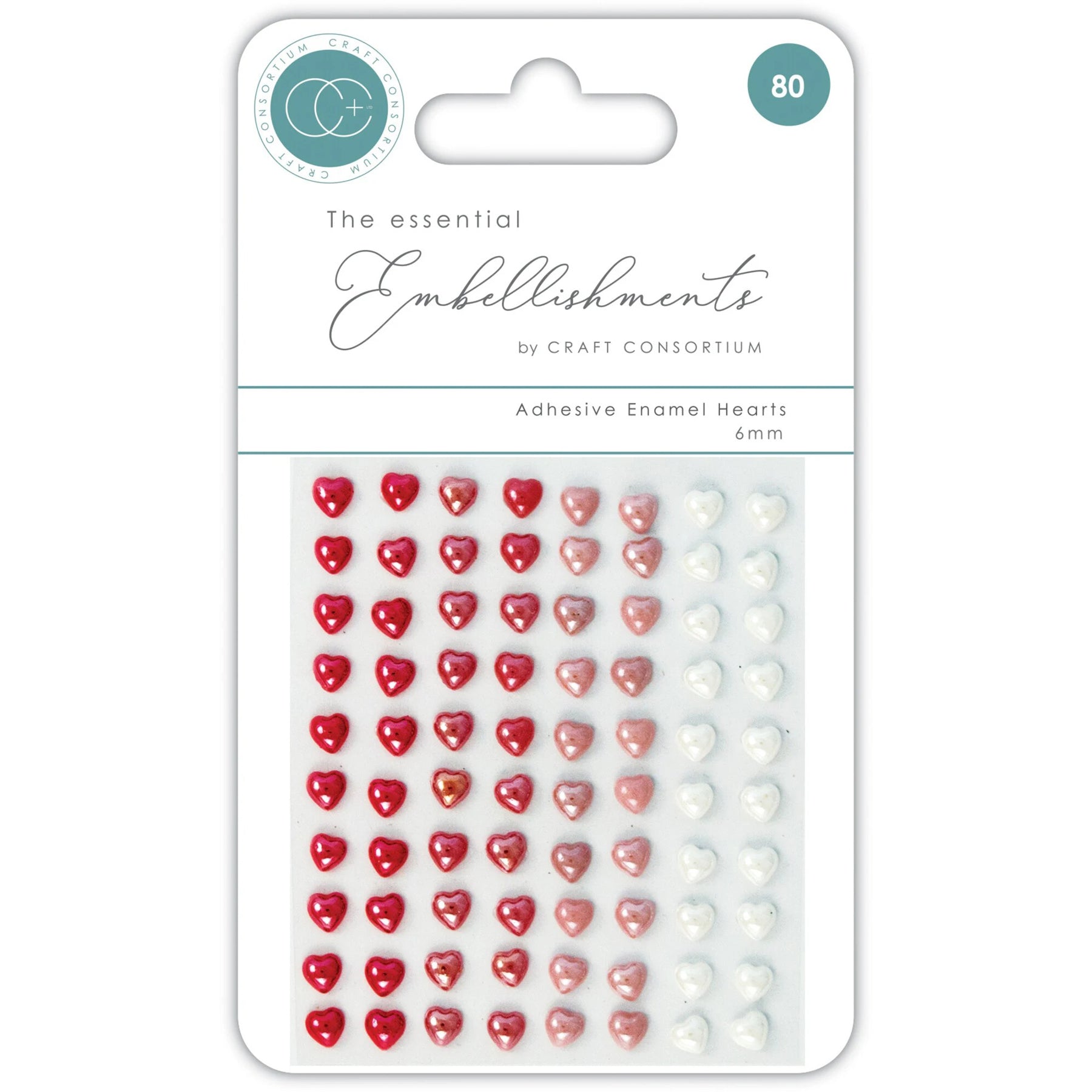 Crealive Selbstklebende Perlen - Hearts
Inhalt:
• 80 Perlen
Spezifikationen:
• Form: Herz
• Farben: Weiss, Rosa & Rot
• Grösse: 6 mm
• selbstklebende, glänzende Herzen
Selbstklebende Perlen sind geeignet für:
• Verzierungen von Karten, Geschenkboxen, Verpackungen, kleinen Tüten, etc.
• Scrapbooking
• Journaling
• Mixed-Media