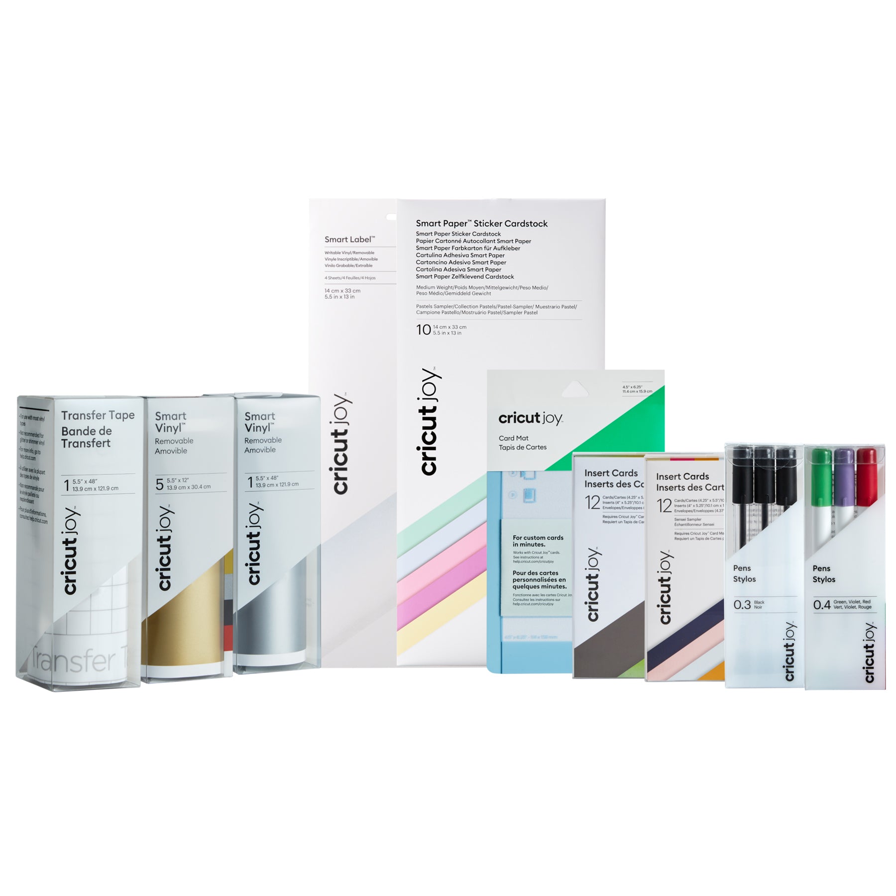 Crealive Cricut Joy Material Starter Bundle
Das Material Starter Bundle enthält eine Auswahl an Folien, Schneidematte, Karten, Stifte & Folien, damit Du direkt mit dem Schneiden und Gestalten loslegen kannst. Das Bundle enthält die wichtigsten Materialien, die für erste Arbeiten und das Erkunden der Cricut™ Joy Schneidemaschine erforderlich sind.
Inhalt:
• Cricut Joy Einlegekarten R20 - 12 Stück - Grau / Silber Holografisch
• Cricut Joy Einlegekarten R20 - 12 Stück - Sensei
• Cricut Joy Kartenmatte 4,5"
