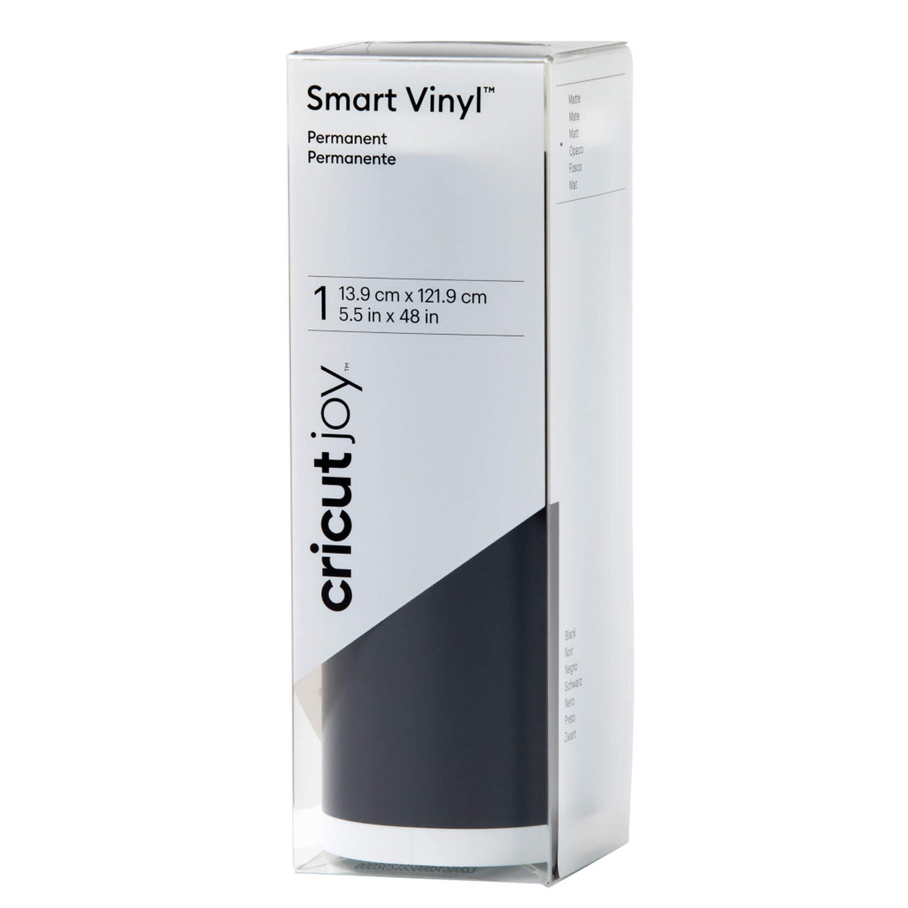 Crealive Cricut Joy Smart Vinylfolie Permanent - Schwarz matt Die Smart Vinylfolie von Cricut funktioniert ohne Schneidematte. Du kannst sie also einfach in die Joy einlegen & loslegen. Sie lässt sich leicht Entgittern und mühelos übertragen. Inhalt: 1 Rolle Cricut Joy Smart Vinylfolie 13.9 x 121.9 cm (5.5" x 48") Spezifikationen: Cricut Joy Smart Vinylfolie Farbe: Schwarz selbstklebend permanent; hält bis zu 3 Jahren Grösse: 13.9 x 121.9 cm (5.5" x 48") wasser- und lichtbeständig