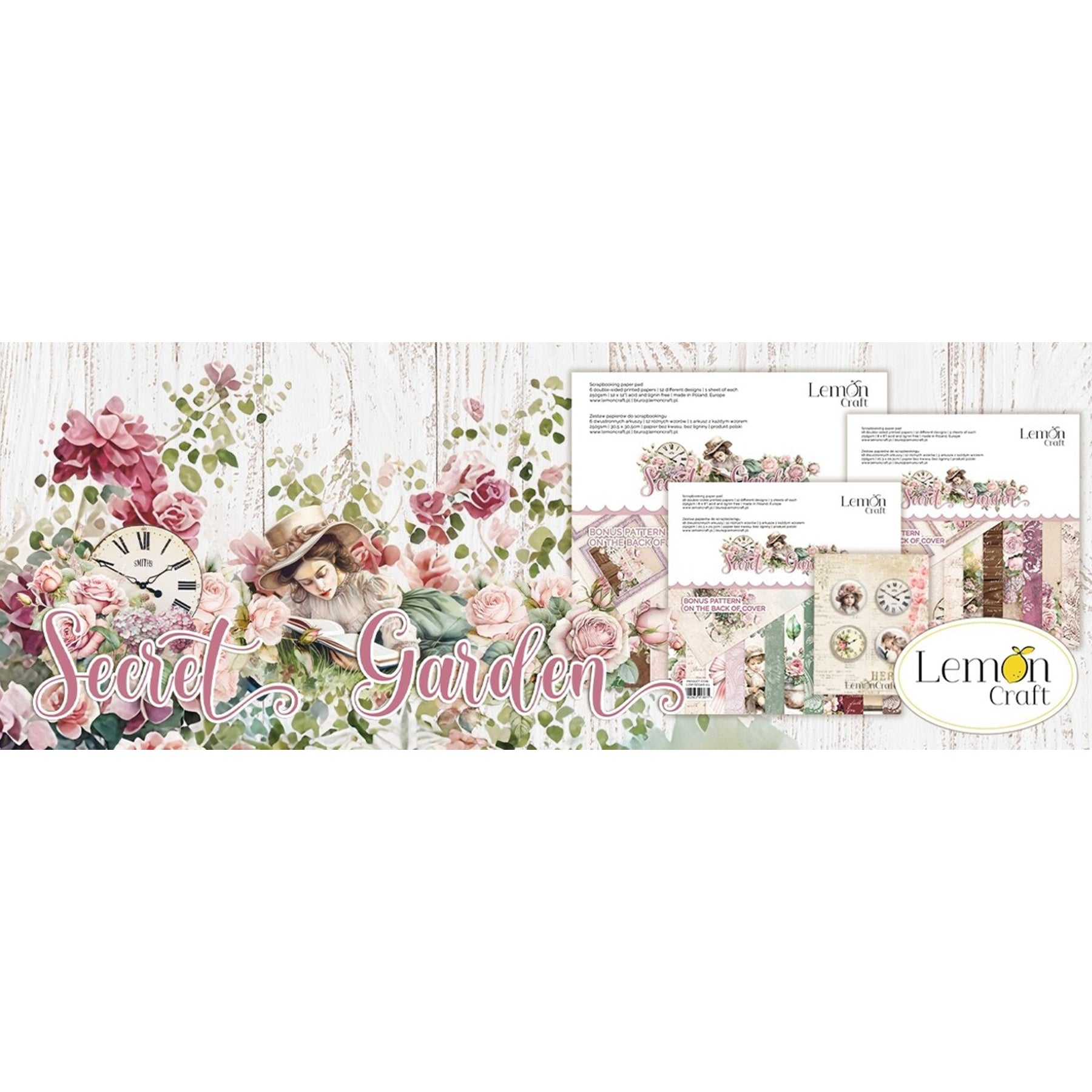 Crealive Designpapier 250 g/m2 - 8’’ x 8’’ - Secret Garden
Inhalt:
• 18 Blatt
• 12 Designs
Spezifikationen:
• 8’’ x 8’’ (20.3 cm x 20..3 cm)
• 250 g/m2
• beidseitig bedruckt
• säure- und ligninfrei
Dieses Paper Pad ist geeignet für:
• Karten
• Boxen
• 3D-Projekte
• Geschenkboxen & Verpackungen
• Plotten
• Scrapbooking