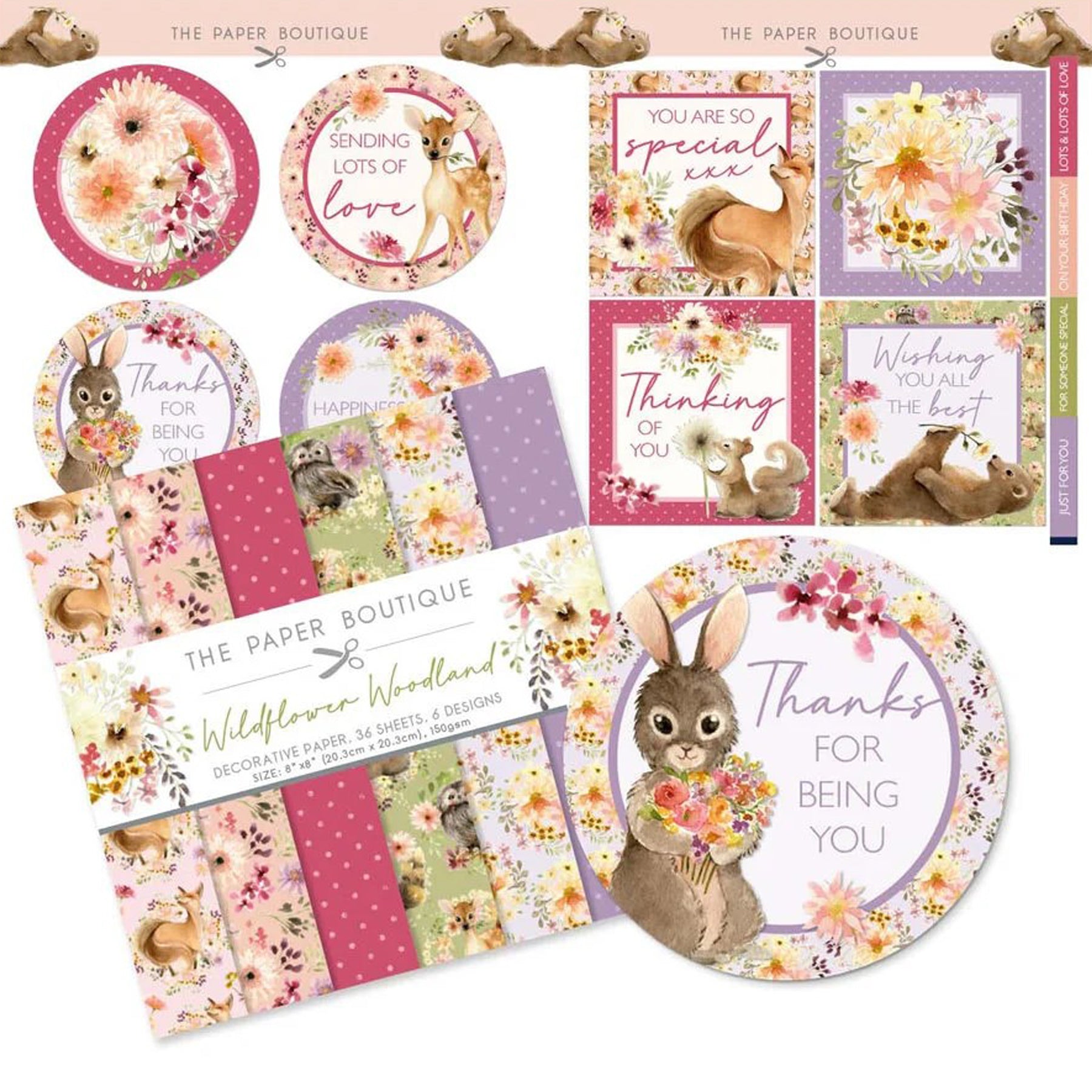 Crealive Design Papierset (Designpapier & Die Cut Toppers) - 8" x 8" - Wildflower Woodland
Spezifikationen:
• 36 gemusterte Designpapiere in 6 verschiedenen Designs
• 32 Die Cut Toppers (Stanzteile) in 8 verschiedenen Designs
• Grösse: 8’’ x 8’’ (20.3 cm x 20.3 cm)
• Designpapier: 150 g/m2
• Die Cut Toppers: 300 g/m2
• Marke: The Paper Boutique
Dieses Designpapier / Stanzteile (Die Cut) ist geeignet für:
• Briefe
• Verzierungen von Karten, Geschenkboxen & Verpackungen
• Scrapbooking
• Mixed Media
• Jour