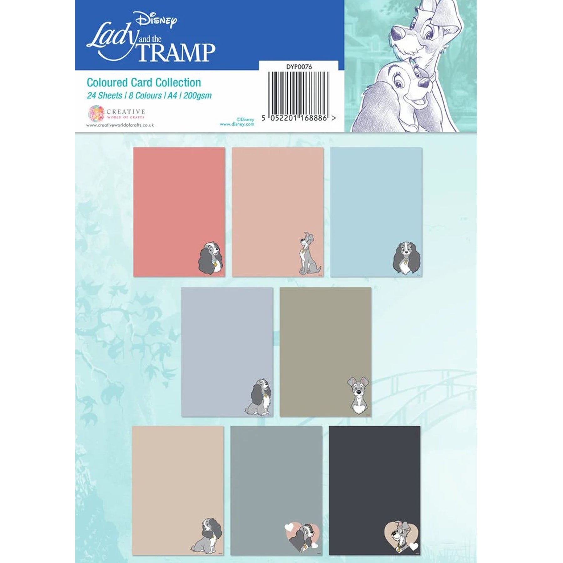 Crealive Disney Papierblock 200 g/m2 - A4 - Susi und Strolch
Spezifikationen:
• 24 Blätter
• 8 Designs / Farben
• A4 (21.0 cm x 29.7 cm)
• 200 g/m2
• säure- und ligninfrei
Dieses Designpapier ist geeignet für:
• Karten
• Verzierungen von Geschenkboxen & Verpackungen
• Plotten
• Stanzen
• Scrapbooking
• Mixed Media
• Journaling
• Basteln mit Kinder
Dieses Disney Motivpapier mit Susi und Strolch in 8 Farben ist eine tolle Basis für Karten, Scrapbooking, Journaling, als Dekoration auf deinen Geschenkboxe