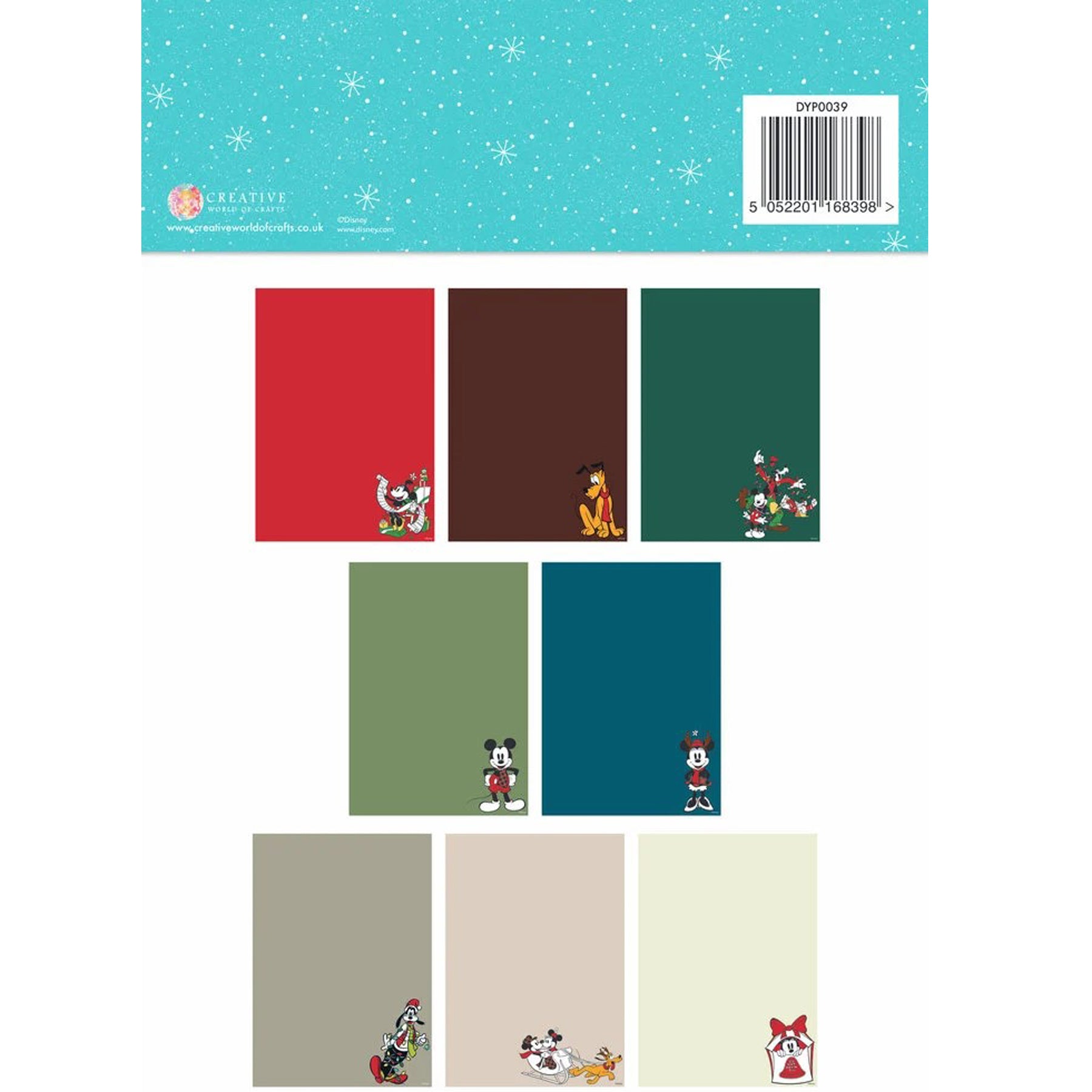 Crealive Disney Papierblock 200 g/m2 - A4 - Mickey & Freunde Weihnachtskollektion
Spezifikationen:
• 24 Blätter
• 8 Designs / Farben
• A4 (21.0 cm x 29.7 cm)
• 200 g/m2
• säure- und ligninfrei
Dieses Designpapier ist geeignet für:
• Karten
• Verzierungen von Geschenkboxen & Verpackungen
• Plotten
• Stanzen
• Scrapbooking
• Mixed Media
• Journaling
• Basteln mit Kinder
Dieses Disney Motivpapier mit Mickey und seinen Freunden in 8 Farben ist eine tolle Basis für Karten, Scrapbooking, Journaling, als Dek