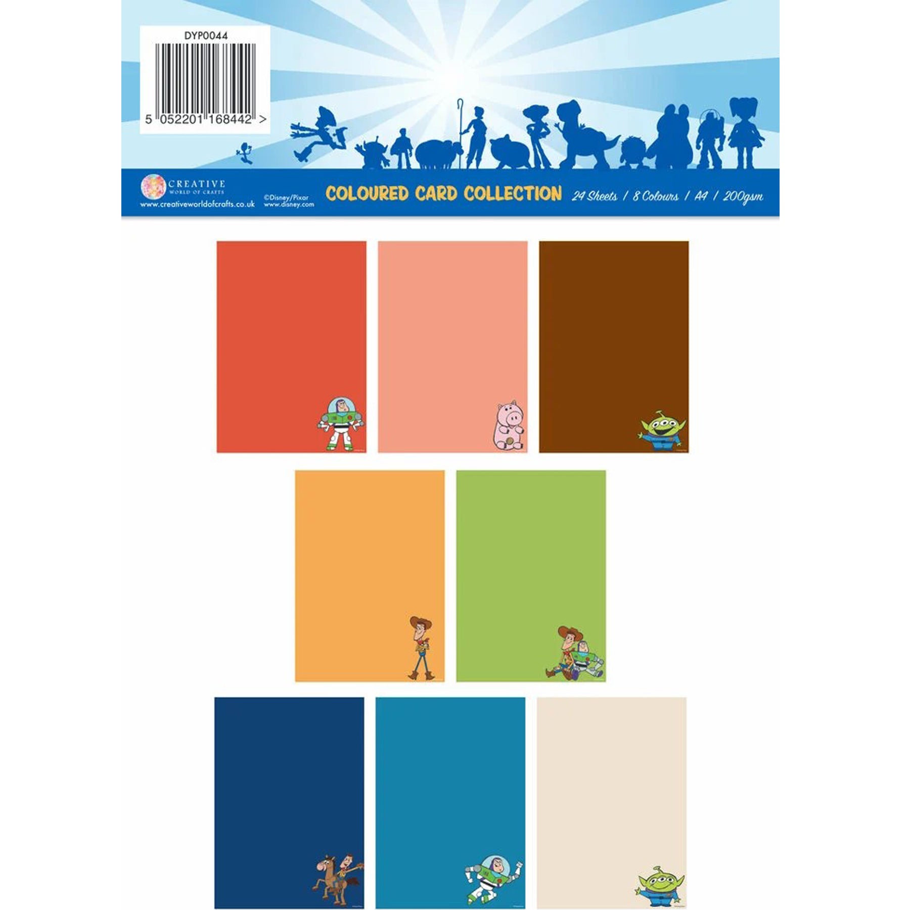 Crealive Disney Papierblock 200 g/m2 - A4 - Toy Story
Spezifikationen:
• 24 Blätter
• 8 Designs / Farben
• A4 (21.0 cm x 29.7 cm)
• 200 g/m2
• säure- und ligninfrei
Dieses Designpapier ist geeignet für:
• Karten
• Verzierungen von Geschenkboxen & Verpackungen
• Plotten
• Stanzen
• Scrapbooking
• Mixed Media
• Journaling
• Basteln mit Kinder
Dieses Disney Motivpapier mit der Toy Story Figuren in 8 Farben ist eine tolle Basis für Karten, Scrapbooking, Journaling, als Dekoration auf deinen Geschenkboxen