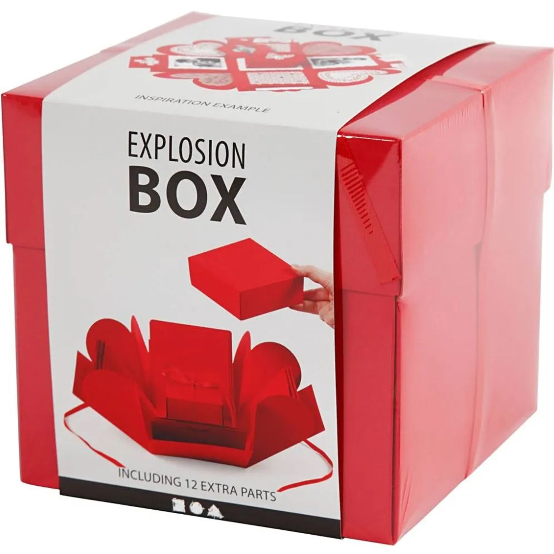 Crealive Geschenkbox 12 x 12 x 12 cm - Rot
Spezifikationen:
• Länge: 120 mm
• Breite: 120 mm
• Höhe: 120 mm
• Farbe: Rot
Diese Explosionsbox / Überraschungsbox kannst du ganz nach deinem Geschmack und passend zur beschenkten Person gestalten. Es sind 12 Taschen und 12 lose Deko-Objekte in 8 Varianten im Set und ein Satinband in der Mitte. Du kannst sie mit Motiven verzieren, bemalen oder Deko selber herstellen aus deinem Bastelmaterial-Fundus. Erwecke die Magie der Überraschung mit dieser Explosionsbox.