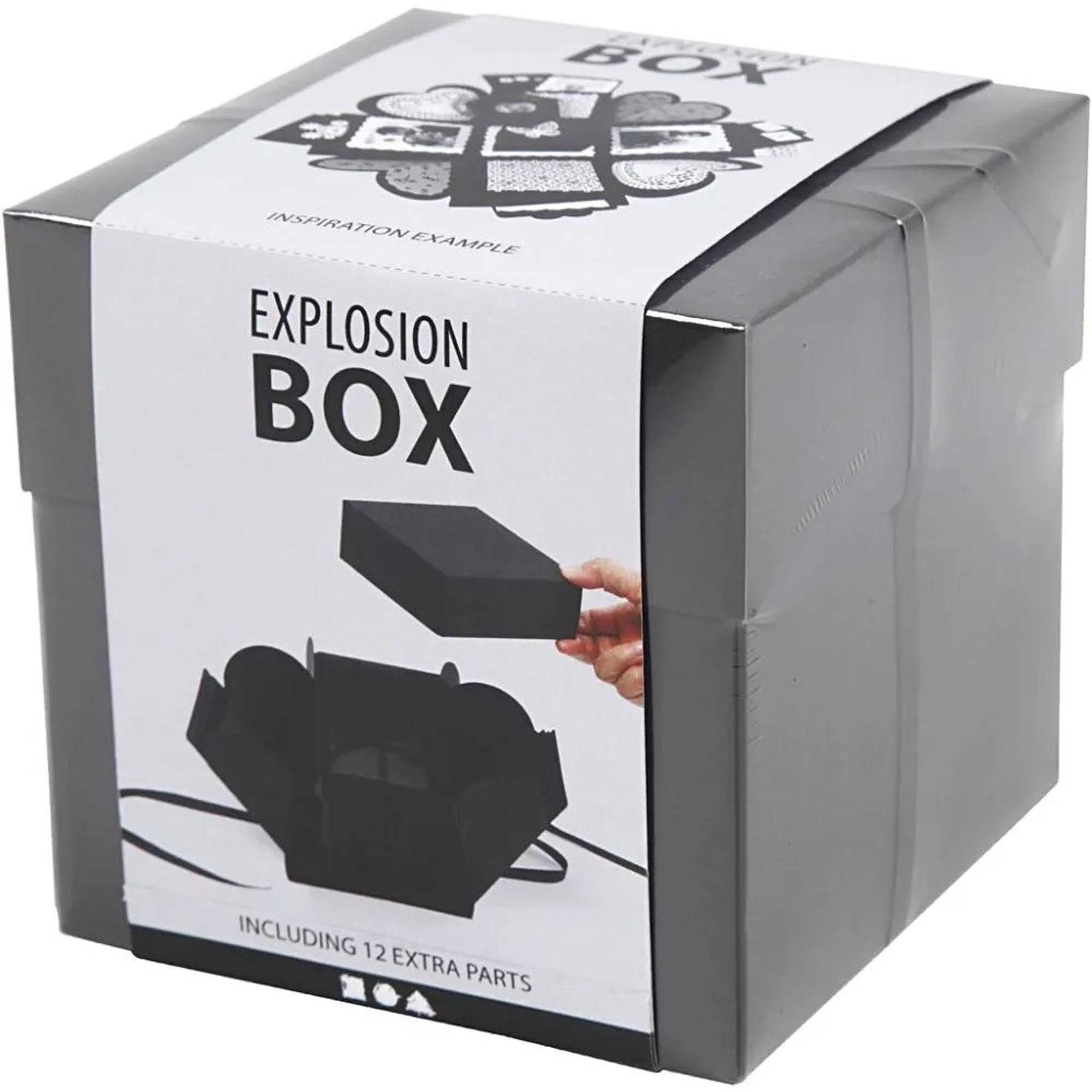 Crealive Geschenkbox 12 x 12 x 12 cm - Schwarz
Spezifikationen:
• Länge: 120 mm
• Breite: 120 mm
• Höhe: 120 mm
• Farbe: Schwarz
Diese Explosionsbox / Überraschungsbox kannst du ganz nach deinem Geschmack und passend zur beschenkten Person gestalten. Es sind 12 Taschen und 12 lose Deko-Objekte in 8 Varianten im Set und ein Satinband in der Mitte. Du kannst sie mit Motiven verzieren, bemalen oder Deko selber herstellen aus deinem Bastelmaterial-Fundus. Erwecke die Magie der Überraschung mit dieser Explosio