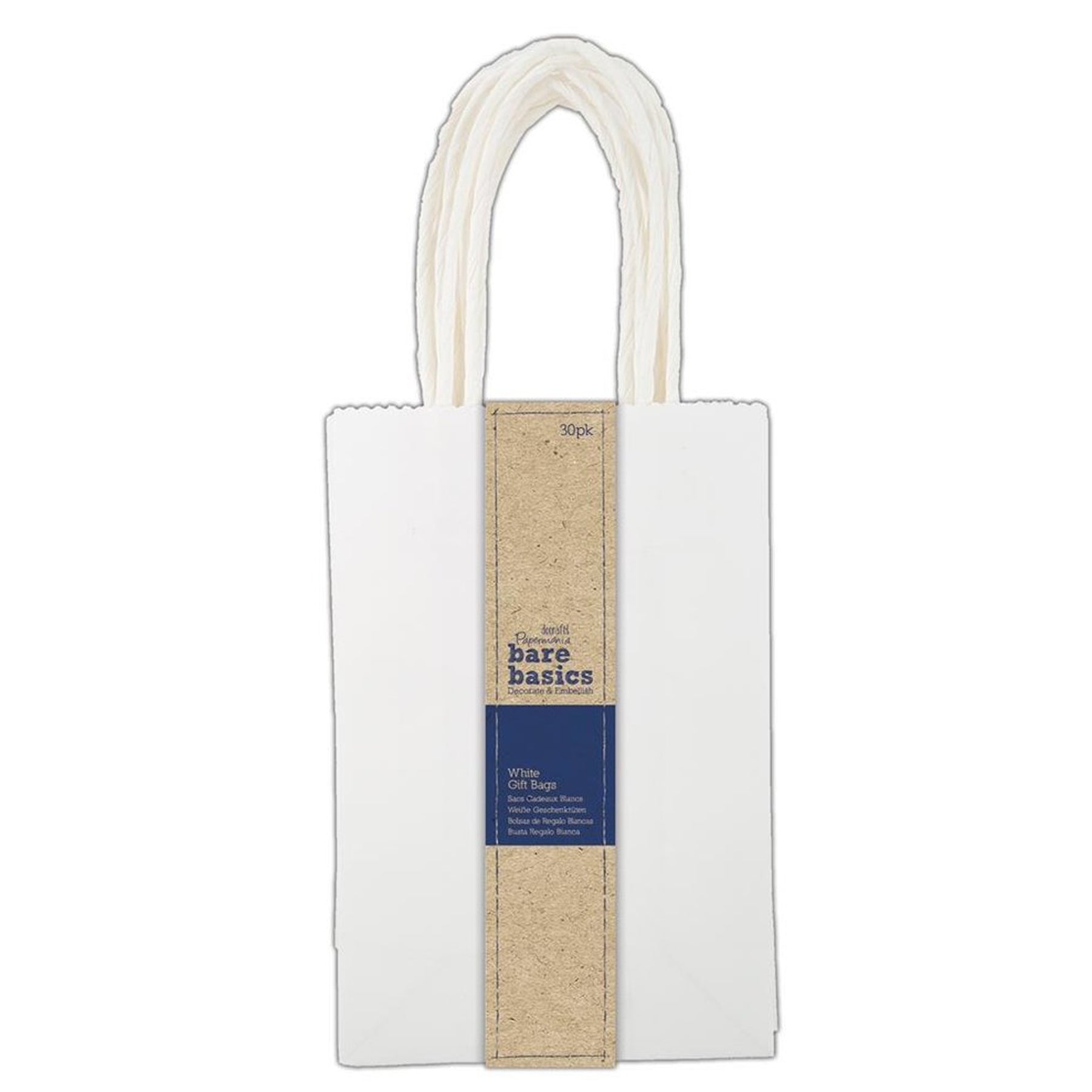 Crealive Geschenktasche - Weiss - 30 Stück
Inhalt:
• 30 Geschenktaschen
Spezifikationen:
• Grösse: 12 x 6 x 18 cm
• Material: Papier
• Farbe: Weiss
• Marke: Papermania
In dieser Geschenktasche kannst Du kleine Geschenke oder Gegenstände verschenken. Die doppelt gedrehten Papierkordeln sind ebenfalls Weiss.
Du kannst die Kraft Papiertragetasche auch noch bemalen, bestempeln, mit selbstklebender Folie oder Papier versehen oder mit Aufkleber verzieren, um sie noch persönlicher oder individueller zu gest