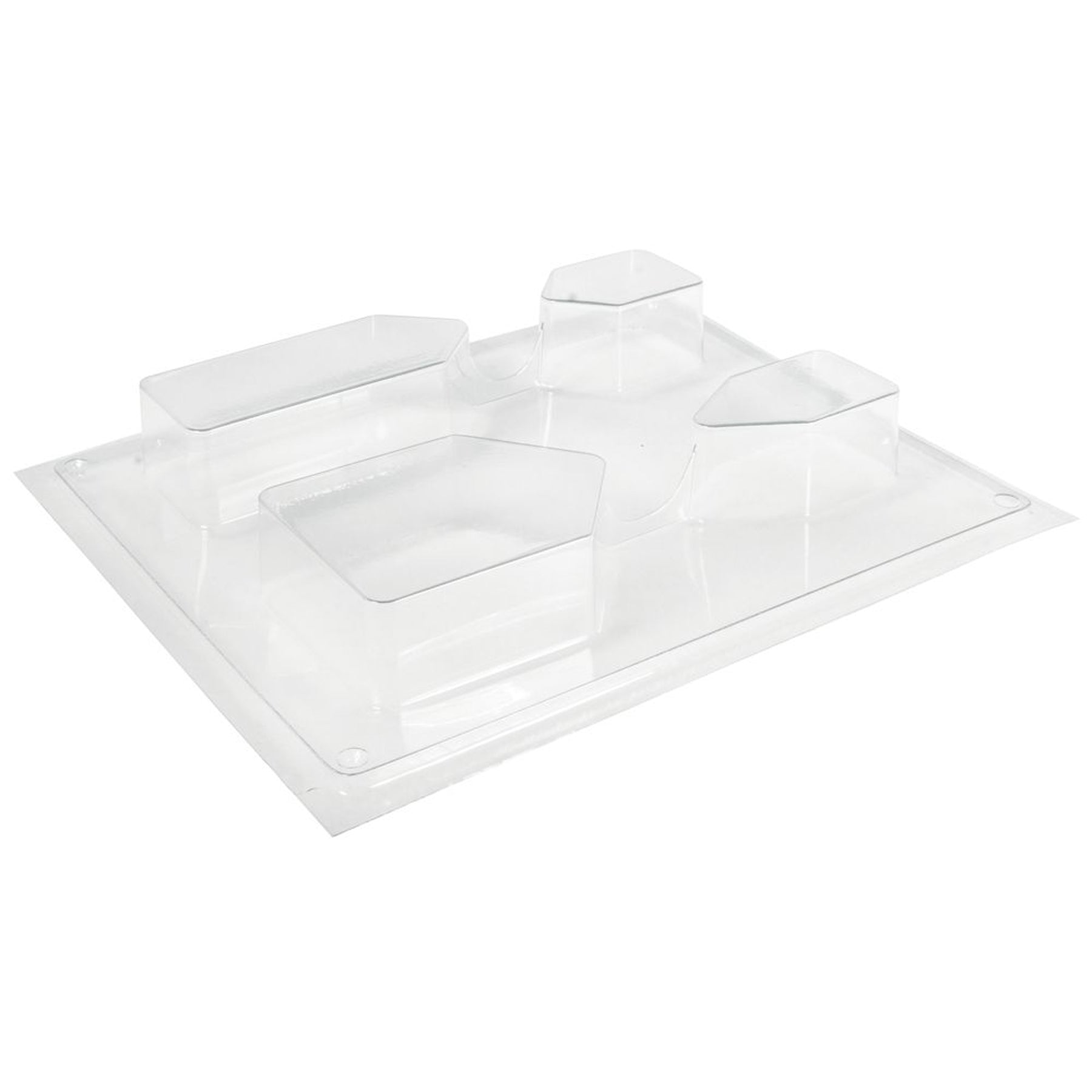 Crealive Giessform - Häuser Inhalt: 1 Giessform mit 4 Häuser Spezifikationen: Material: PET Grösse: 5,5 bis 10,5 cm Tiefe: 3 cm Farbe: hochtransparent stabil wieder verwendbar hitzebeständig bis zu 60°C (somit nicht für Epoxidharz geeignet) kann auch für Kreativ-Beton, Seife oder Wachs verwendet werden