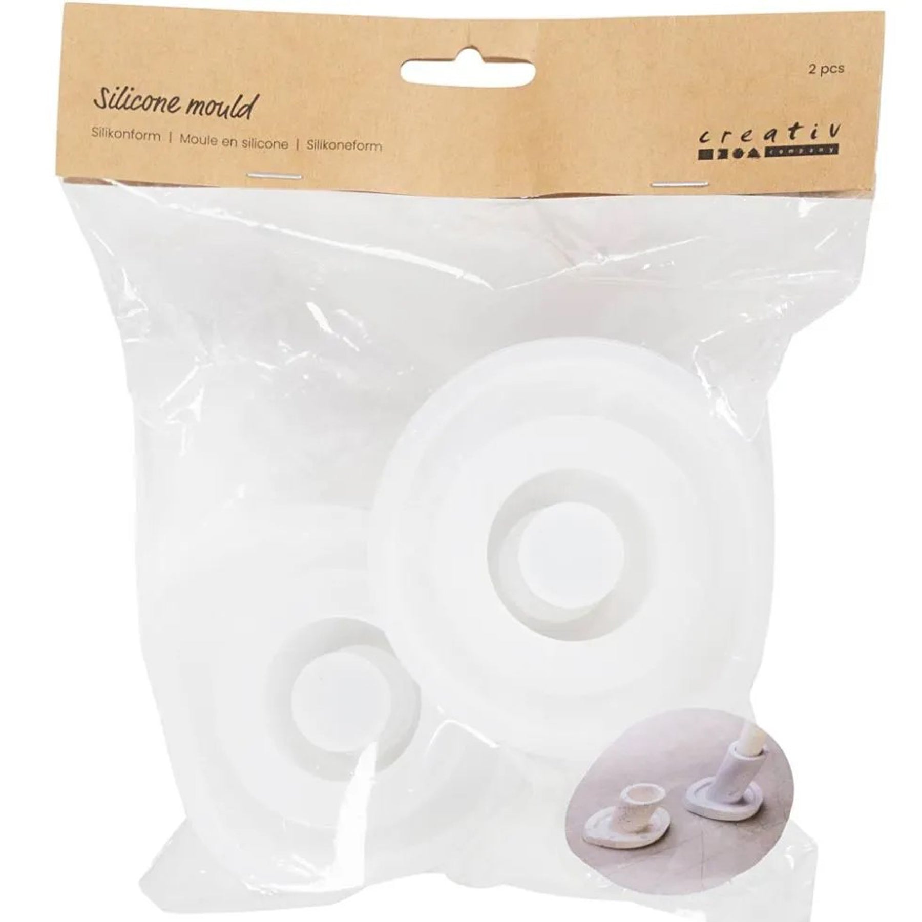 Crealive 2 Giessformen Silikon - Kerzenhalter
Inhalt:
• 2 Giessformen Silikon - Kerzenhalter für Teelichter und Stabkerzen
Spezifikationen:
• Material: Silikon
• Giessform Höhe: 5.8 cm und 7.5 cm
• Durchmesser: 7.5 cm
• Innendurchmesser für Kerzen: 20 - 25 mm
• elastisch
• formstabil
• langlebig und immer wieder verwendbar
• kann auch für Kreativ-Beton oder Giessharz verwendet werden
• Marke: Creativ Company