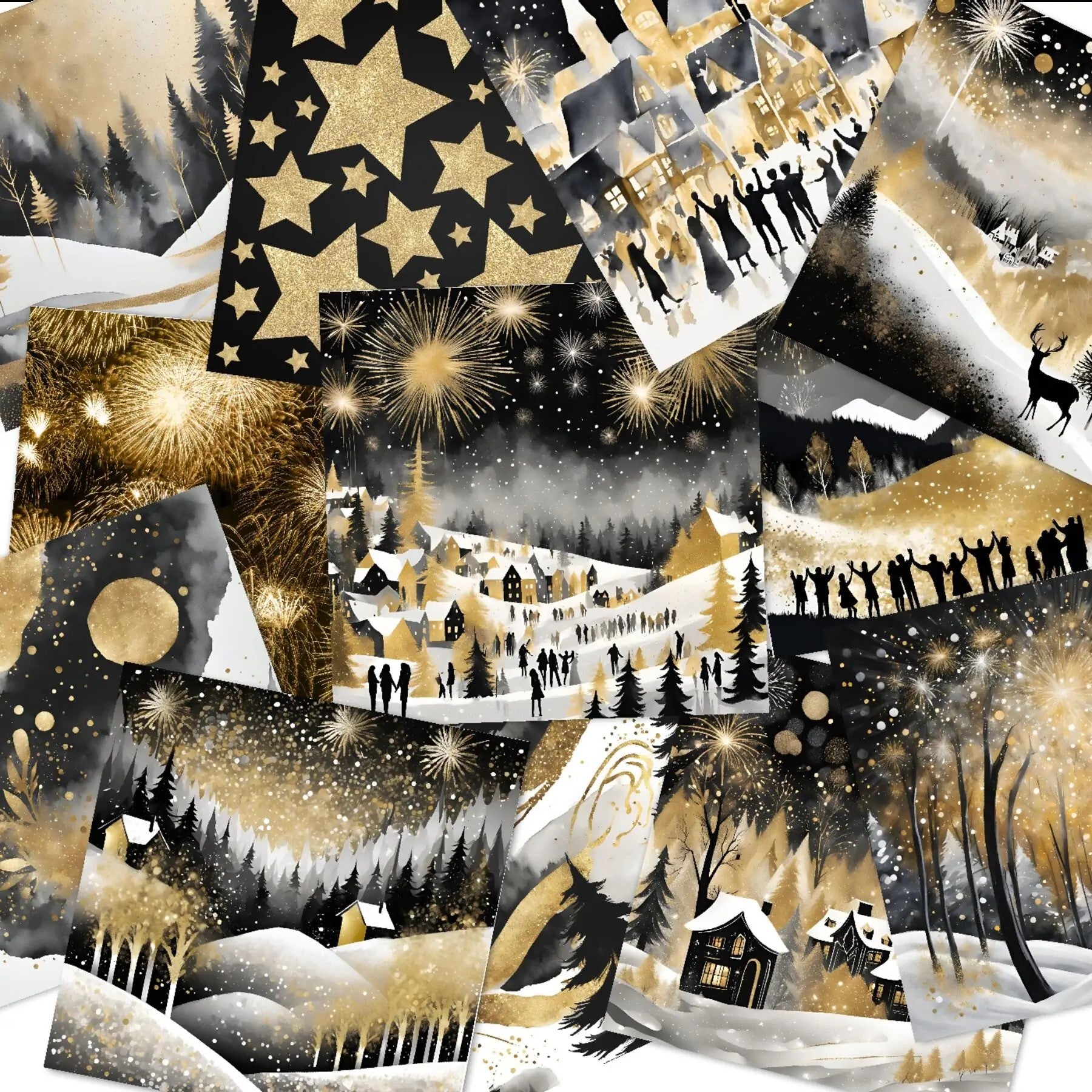 Crealive Designpapier 170 g/m2 - 6’’ x 6’’ - Goldene Silvesternacht
Inhalt:
• 24 Bogen
• 12 Designs
• beidseitig bedruckt
Spezifikationen:
• 6’’ x 6’’ (15.25 cm x 15.25 cm)
• 170 g/m2
• beidseitig bedruckt
• lässt sich gut schneiden
• säure- und ligninfrei
• qualitativ hochwertige Cardstock Qualität
• FSC Mix Credit zertifiziertes Papier
Dieses Designpapier / Motivpapier ist geeignet für:
• Karten
• Karten-Verzierungen
• Plotten
• Stanzen
• Prägen
• Scrapbooking