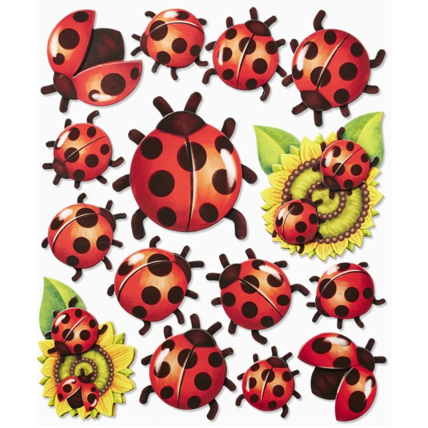 Crealive 3D-Sticker XL - Marienkäfer
Spezifikationen:
• Gesamtgrösse: 30 x 30 cm
• 15 Sticker
• 1 Bogen mit grossen, detailreichen Marienkäfern und Blumen Aufkleber
Diese detailreichen 3D-Sticker mit verschiedenen Marienkäfern und Blumen kannst du prima auf deine Geschenke kleben oder als Deko verwenden.
Marke: HobbyFun