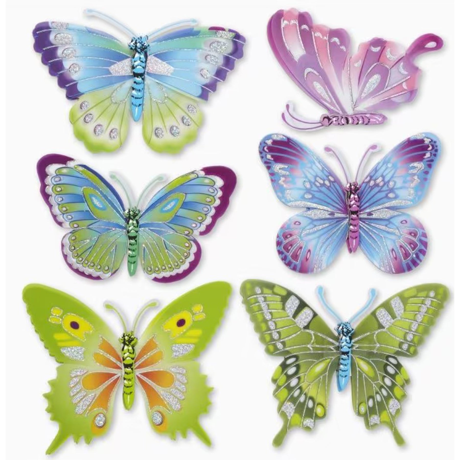 Crealive 3D-Sticker XL - Schmetterlinge
Spezifikationen:
• Gesamtgrösse: 30 x 30 cm
• 6 Sticker
• 1 Bogen mit grossen, detailreichen Schmetterling Aufkleber
Diese detailreichen 3D-Sticker mit wunderschönen Schmetterlingen mit etwas Glitzer kannst du prima auf deine Geschenke kleben oder als Deko verwenden.
Marke: HobbyFun