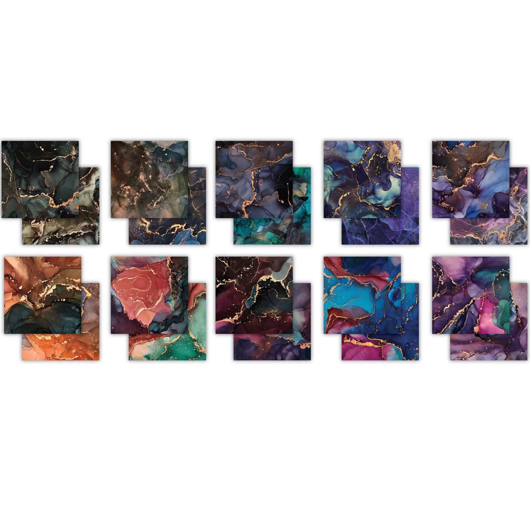 Crealive Premium Paper Pad 180 g/m2 - 6’’ x 6’’ - Ink Drops Midnight Inhalt: • 40 Bogen • 20 Designs • beidseitig bedruckt Spezifikationen: • 6’’ x 6’’ 15.25 cm x 15.25 cm) • 180 g/m2 • beidseitig bedruckt • säure- und ligninfrei • lässt sich gut schneiden Dieses Paper Pad / Designpapier ist geeignet für: • Karten-Verzierungen • Verpackungs-Dekoration • Plotten • Scrapbooking • Lettering • Basteln mit Kindern