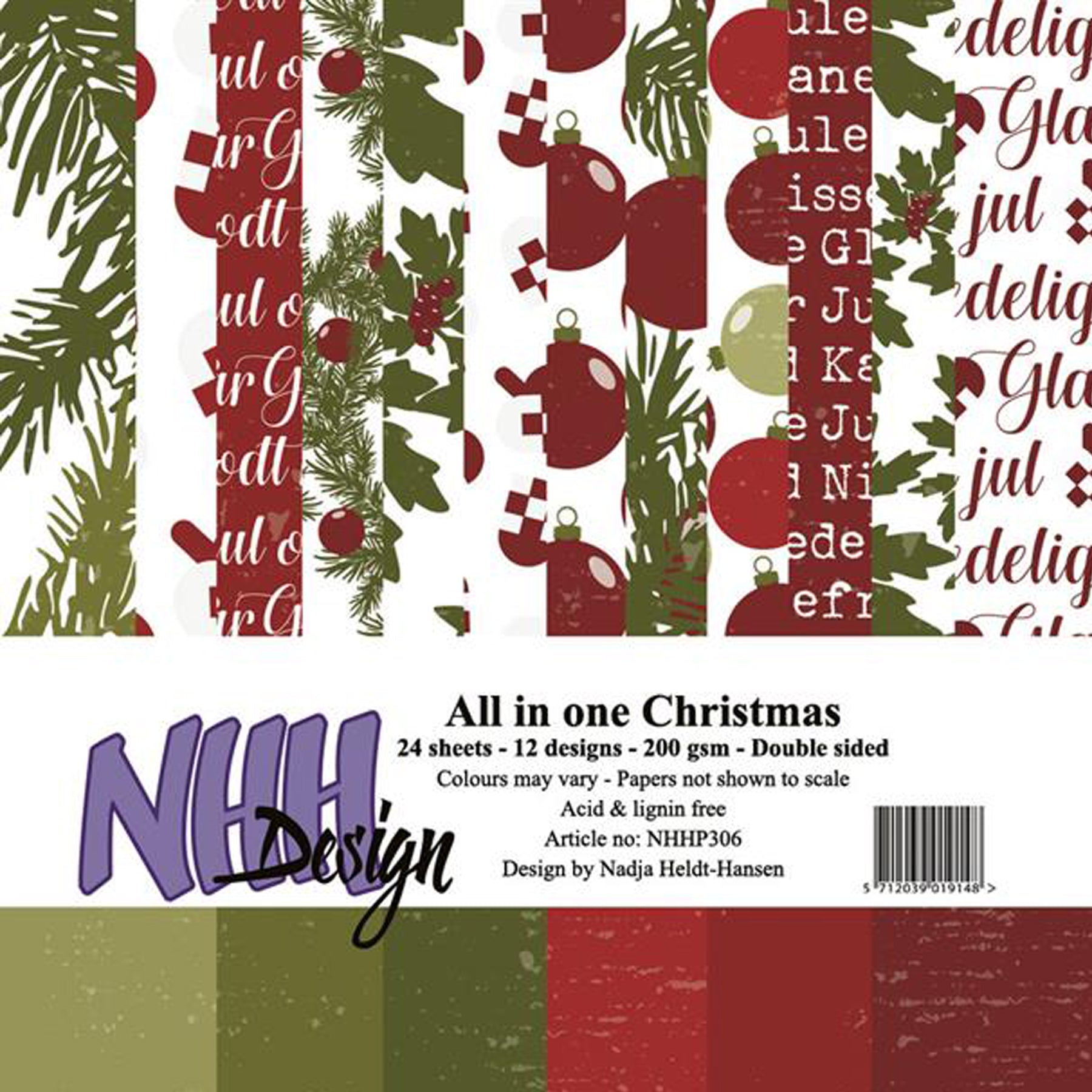 Paper Pad 200 g/m2 - 15 cm x 15 cm - All-in-One Christmas
Inhalt:
• 24 Blatt
• 12 Designs
Spezifikationen:
• 15 cm x 15 cm
• 200 g/m2
• beidseitig bedruckt
• säure- und ligninfrei
Dieses Paper Pad ist geeignet für:
• Karten
• Boxen
• 3D-Projekte
• Geschenkboxen & Verpackungen
• Plotten
• Scrapbooking