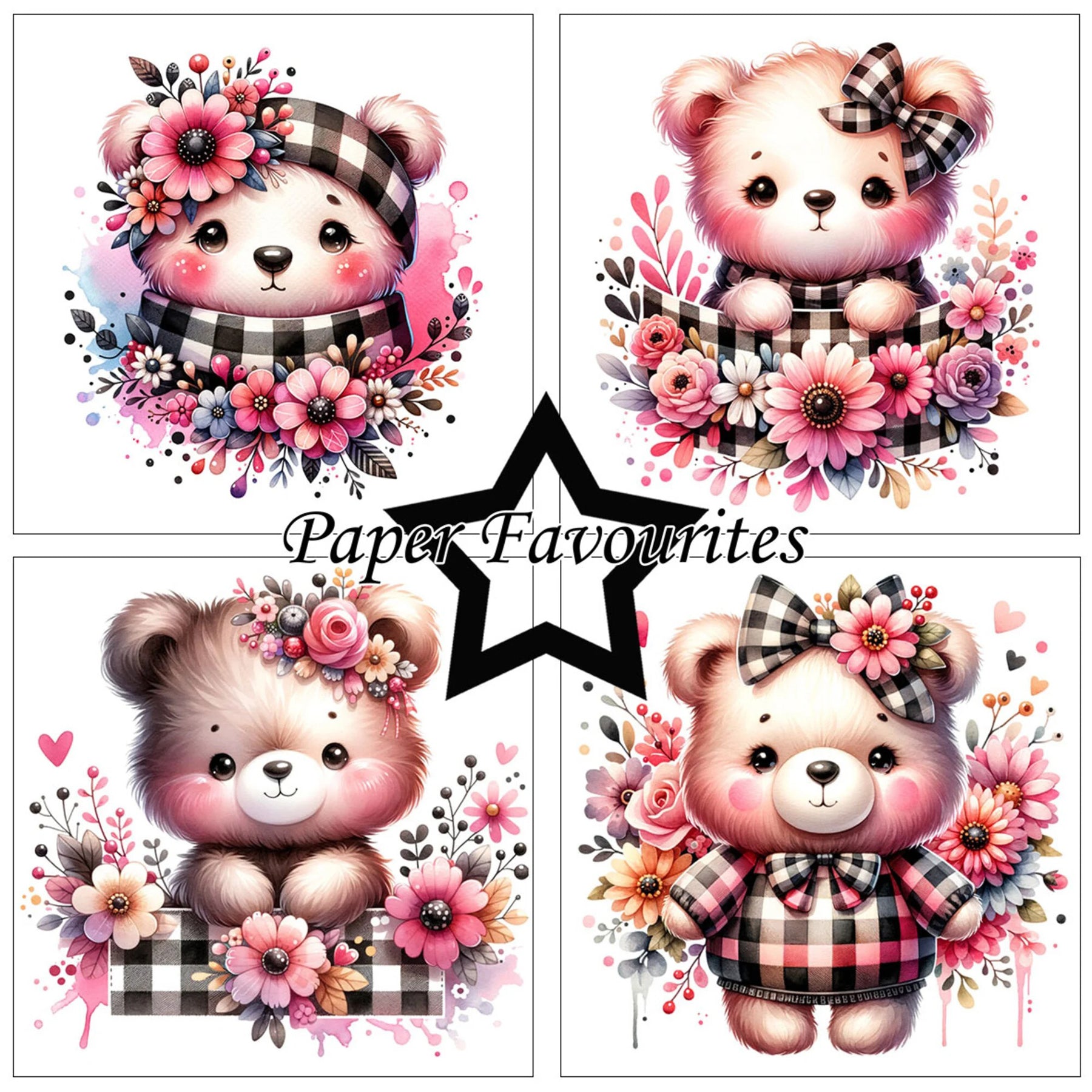Crealive Paper Pad 200 g/m2 - 15 cm x 15 cm - Bear with Flowers
Inhalt:
• 24 Bogen
• 8 Designs
Spezifikationen:
• 15 cm x 15 cm
• 200 g/m2
• einseitig bedruckt
• säure- und ligninfrei
Dieses Paper Pad ist geeignet für:
• Karten
• Karten-Verzierungen
• Plotten
• Stanzen
• Prägen
• Scrapbooking
Dieses einseitig bedruckte Designpapier mit süssen Bären-Motiven verziert mit floralen Mustern ist eine wunderhübsche Basis für kreative, spezielle, individuelle Karten, Plotts, Verzierungen von Geschenktaschen