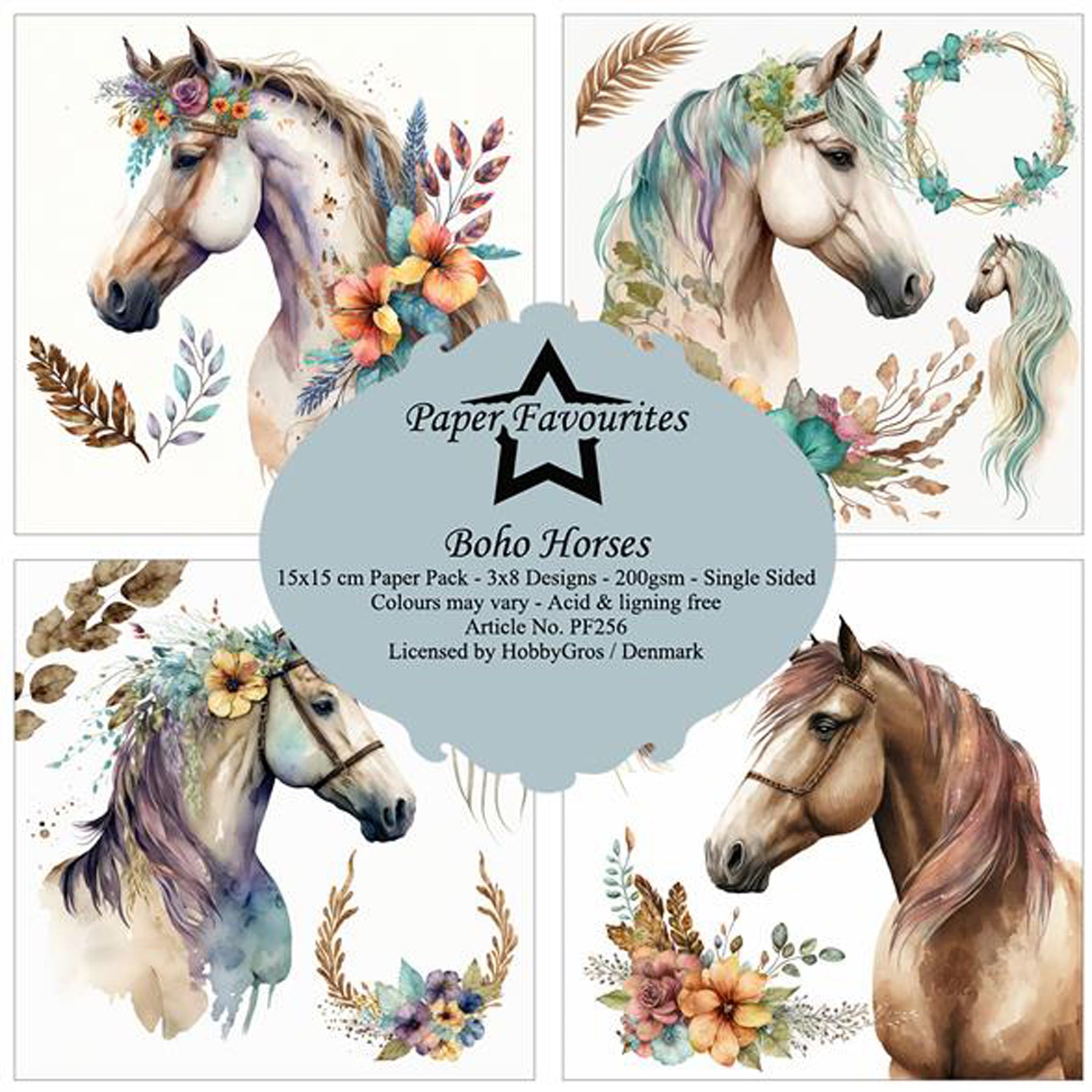 Crealive Paper Pad 200 g/m2 - 15 cm x 15 cm - Boho-Horses
Inhalt:
• 24 Bogen
• 8 Designs
Spezifikationen:
• 15 cm x 15 cm
• 200 g/m2
• einseitig bedruckt
• säure- und ligninfrei
Dieses Paper Pad ist geeignet für:
• Karten
• Karten-Verzierungen
• Plotten
• Stanzen
• Prägen
• Scrapbooking
Dieses einseitig bedruckte Designpapier mit wunderbaren Pferden im Boho-Designs ist eine tolle Basis für kreative, spezielle, individuelle Karten, Plotts, Schachteln, Karten-Verzierungen, Geschenkboxen, Scrapbooking