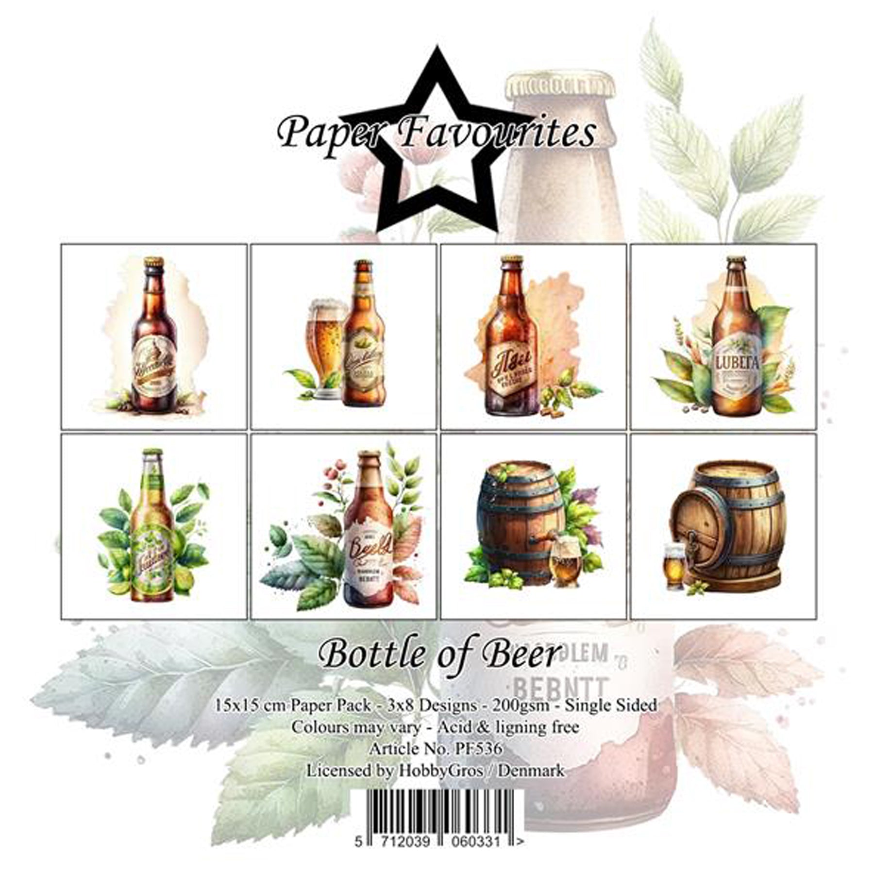 Crealive Paper Pad 200 g/m2 - 15 cm x 15 cm - Bottle of Beer
Inhalt:
• 24 Bogen
• 8 Designs
Spezifikationen:
• 15 cm x 15 cm
• 200 g/m2
• einseitig bedruckt
• säure- und ligninfrei
Dieses Paper Pad ist geeignet für:
• Karten
• Karten-Verzierungen
• kleine Geschenkboxen & Verpackungen
• Plotten
• Stanzen
• Prägen
• Scrapbooking
• Journaling
• Mixed Media
Dieses einseitig bedruckte Designpapier ist eine ausgefallene Basis für kreative, spezielle, individuelle Karten, Plotts, Verzierungen von Geschenkt