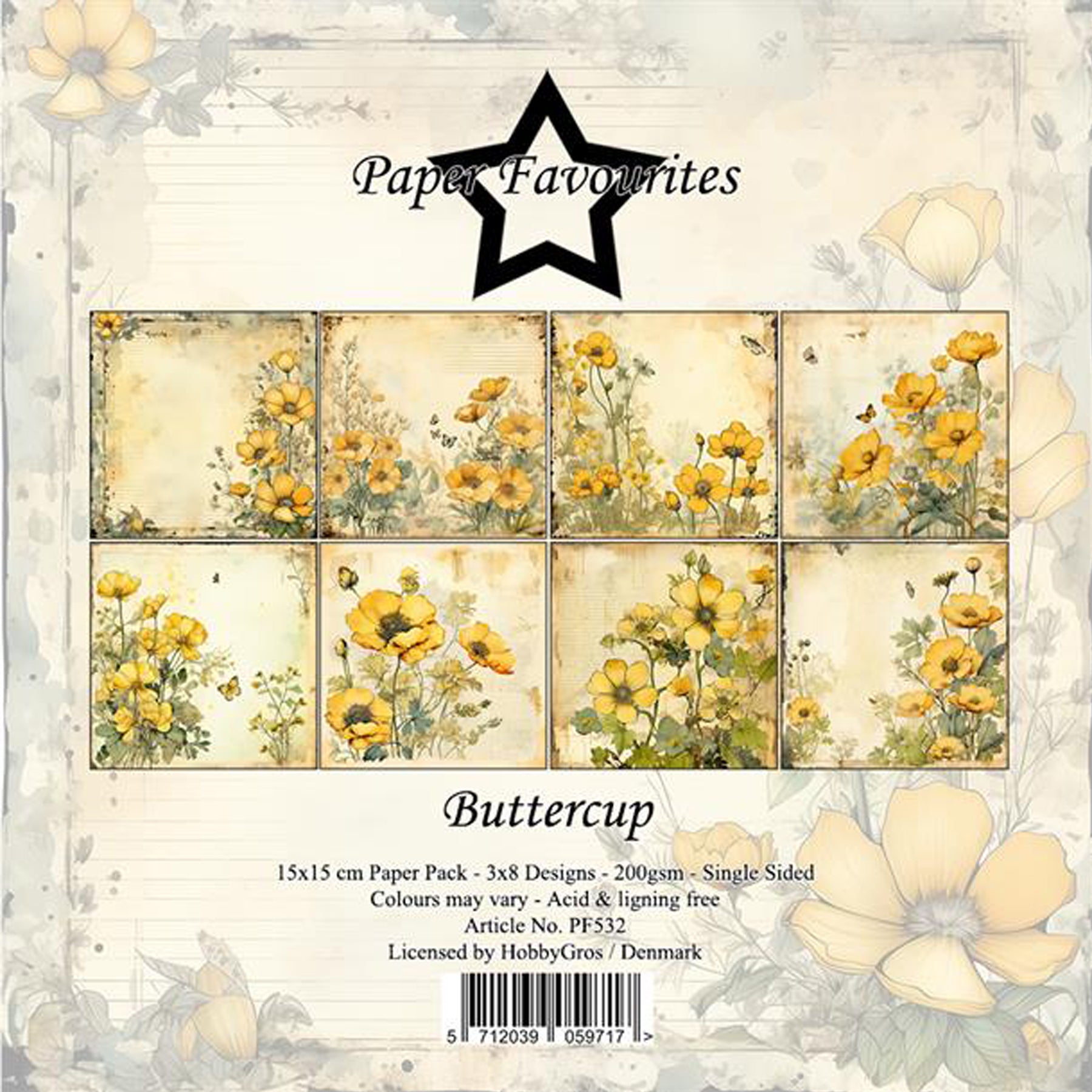 Crealive Paper Pad 200 g/m2 - 15 cm x 15 cm - Buttercup
Inhalt:
• 24 Bogen
• 8 Designs
Spezifikationen:
• 15 cm x 15 cm
• 200 g/m2
• einseitig bedruckt
• säure- und ligninfrei
Dieses Paper Pad ist geeignet für:
• Karten
• Karten-Verzierungen
• kleine Geschenkboxen & Verpackungen
• Plotten
• Stanzen
• Prägen
• Scrapbooking
• Journaling
• Mixed Media
Dieses einseitig bedruckte Designpapier im blumigen Look mit wunderbaren Butterblumen, ist eine wunderbare Basis für kreative, spezielle, individuelle Ka