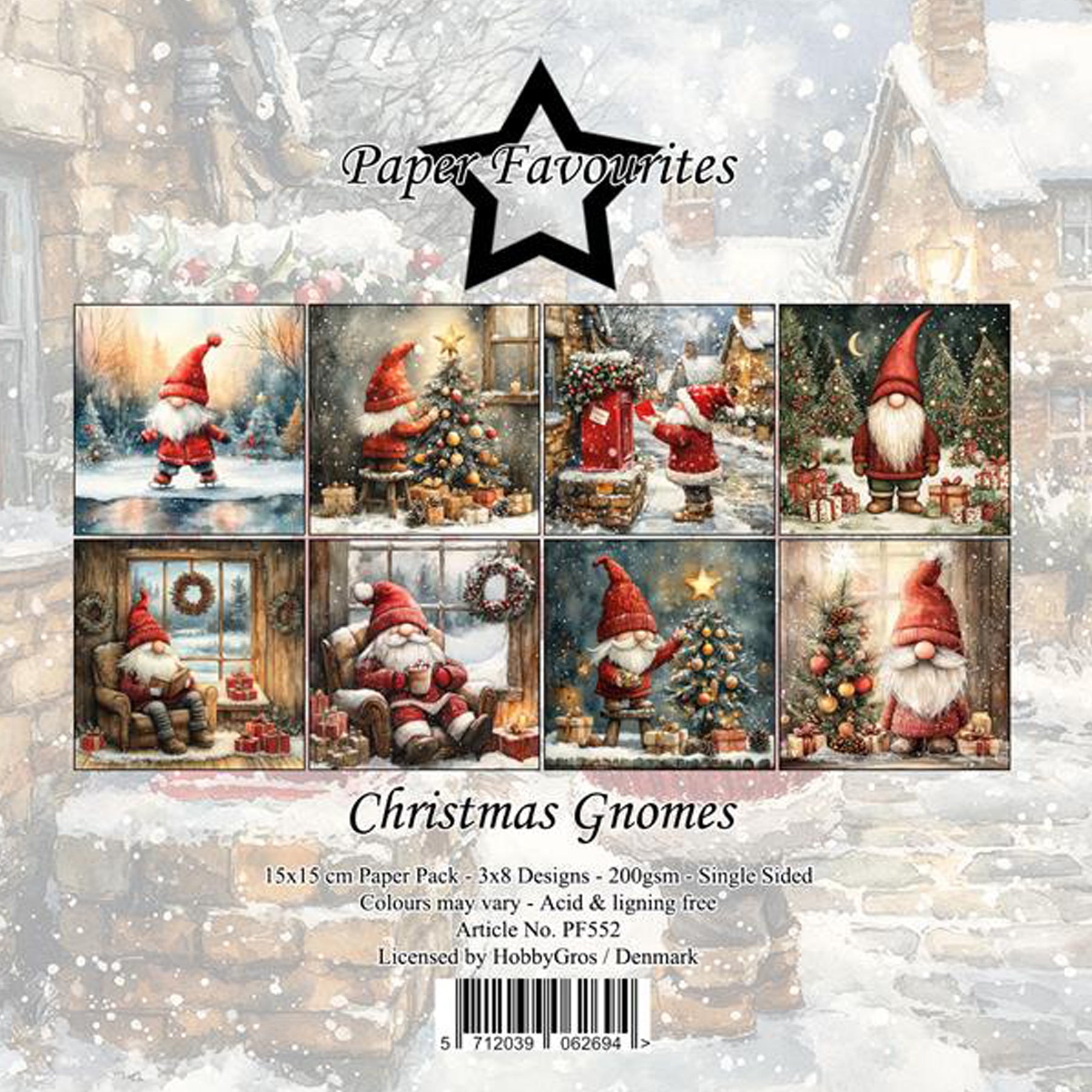 Crealive Paper Pad 200 g/m2 - 15 cm x 15 cm - Christmas Gnomes
Inhalt:
• 24 Bogen
• 8 Designs
Spezifikationen:
• 15 cm x 15 cm
• 200 g/m2
• einseitig bedruckt
• säure- und ligninfrei
Dieses Paper Pad ist geeignet für:
• Karten
• Karten-Verzierungen
• kleine Geschenkboxen & Verpackungen
• Plotten
• Stanzen
• Prägen
• Scrapbooking
• Journaling
• Mixed Media
Dieses einseitig bedruckte Designpapier im winterlichen Vintage-Look ist eine bezaubernde Basis für kreative, spezielle, individuelle Karten, Plot