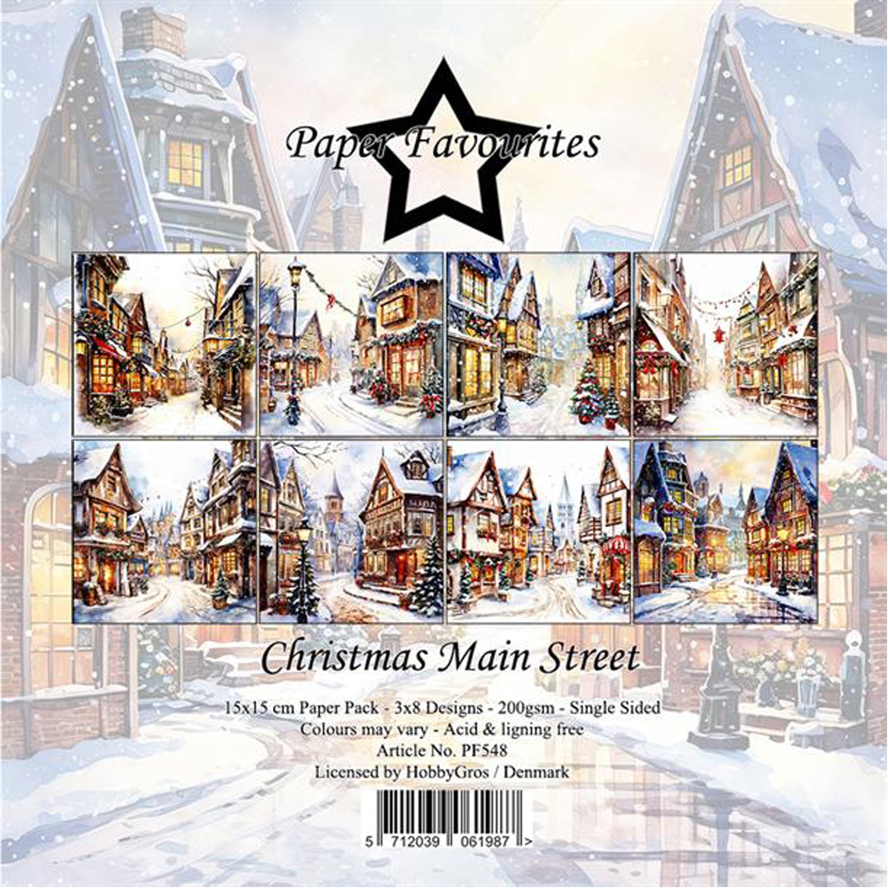 Crealive Paper Pad 200 g/m2 - 15 cm x 15 cm - Christmas Main Street
Inhalt:
• 24 Bogen
• 8 Designs
Spezifikationen:
• 15 cm x 15 cm
• 200 g/m2
• einseitig bedruckt
• säure- und ligninfrei
Dieses Paper Pad ist geeignet für:
• Karten
• Karten-Verzierungen
• kleine Geschenkboxen & Verpackungen
• Plotten
• Stanzen
• Prägen
• Scrapbooking
• Journaling
• Mixed Media
Dieses einseitig bedruckte Designpapier mit winterlichen Strassen ist eine bezaubernde Basis für kreative, spezielle, individuelle Karten, Pl