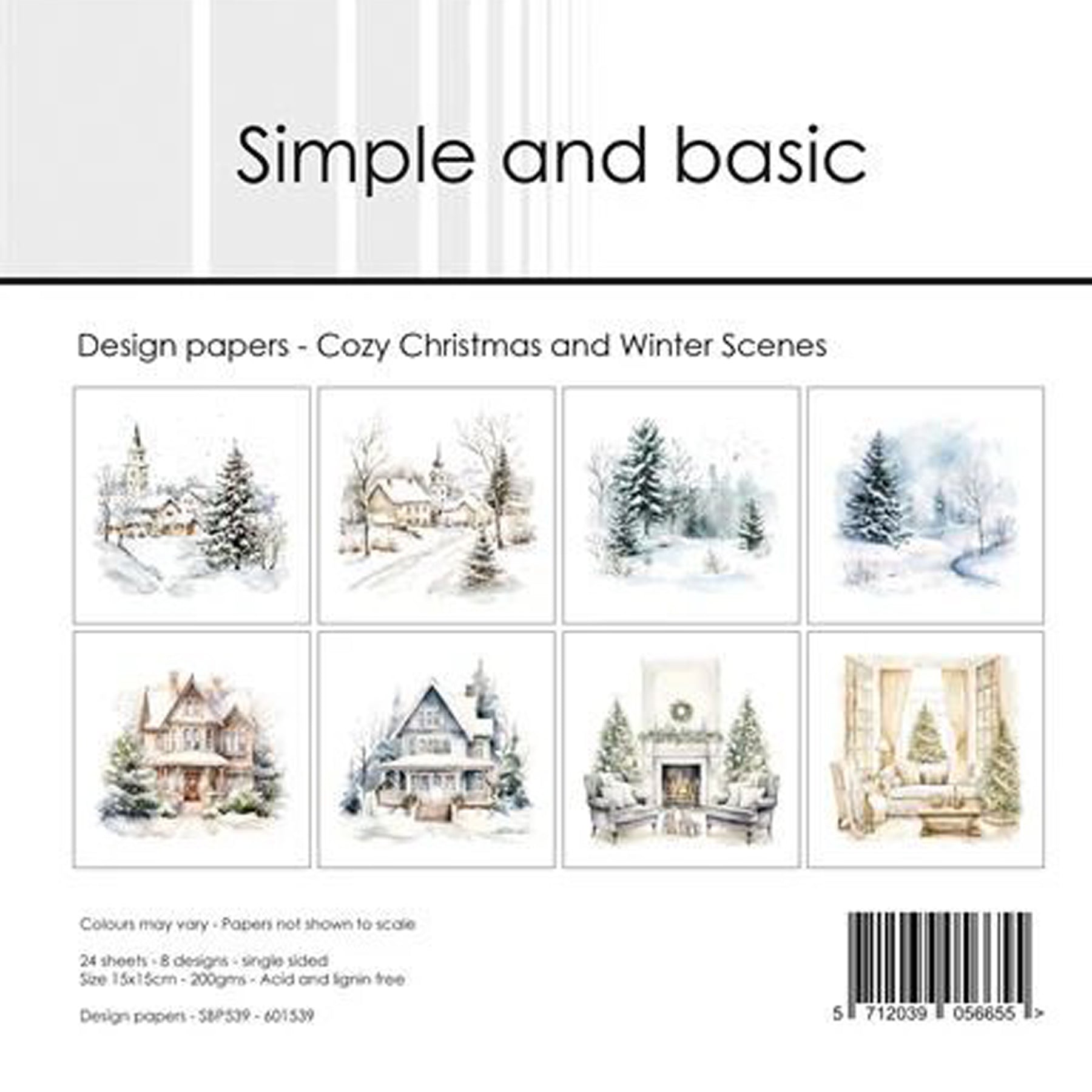 Paper Pad 200 g/m2 - 15 cm x 15 cm - Cozy Christmas and Winter Scenes
Inhalt:
• 24 Blatt
• 8 Designs
Spezifikationen:
• 15 cm x 15 cm
• 200 g/m2
• einseitig bedruckt
• säure- und ligninfrei
Dieses Paper Pad ist geeignet für:
• Karten
• Boxen
• 3D-Projekte
• kleine Geschenkboxen & Verpackungen
• Plotten
• Scrapbooking