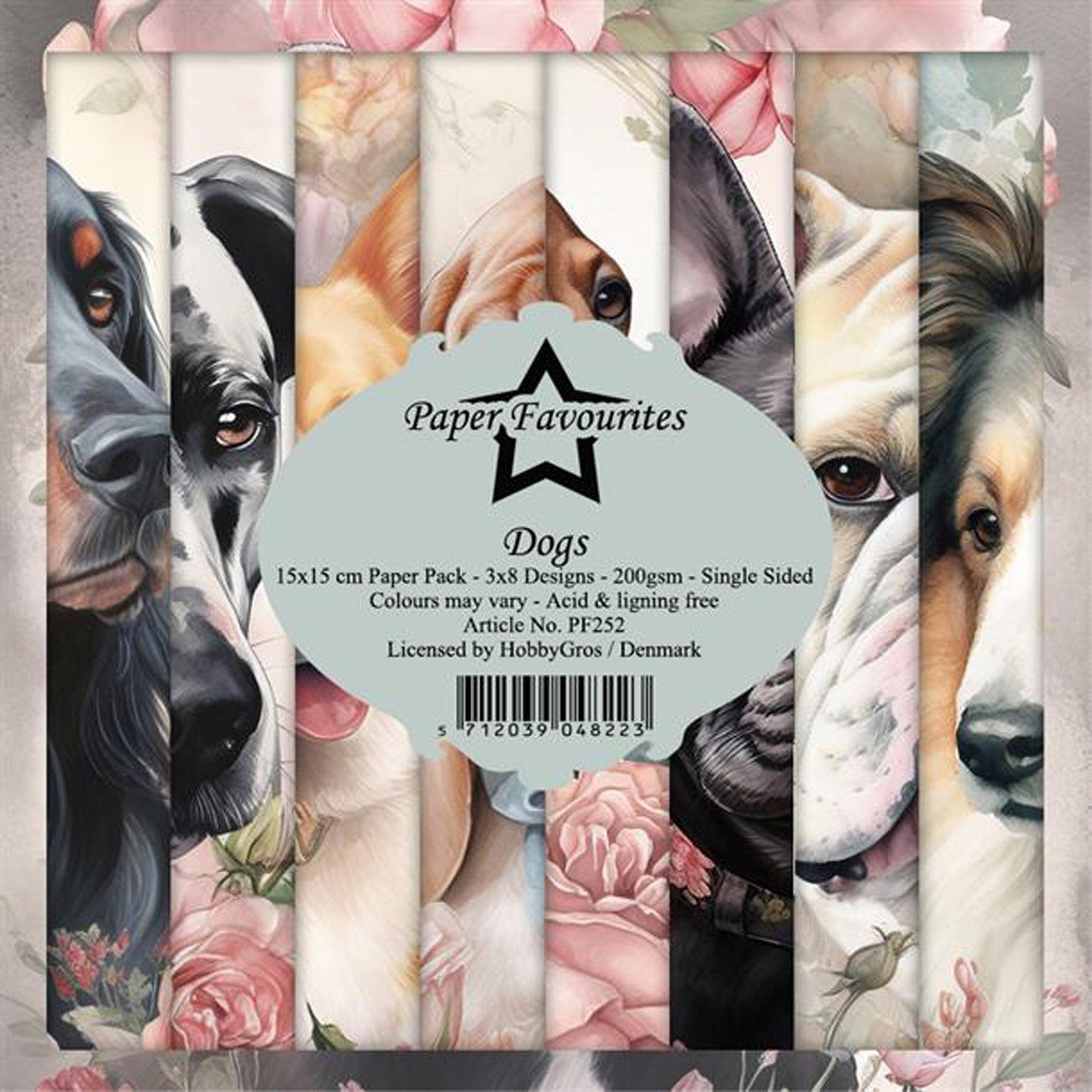 Crealive Paper Pad 200 g/m2 - 6’’ x 6’’ - Dogs
Inhalt:
• 24 Bogen
• 8 Designs
Spezifikationen:
• 6’’ x 6’’ (15 cm x 15 cm)
• 200 g/m2
• einseitig bedruckt
• säure- und ligninfrei
Dieses Paper Pad ist geeignet für:
• Karten
• Karten-Verzierungen
• Plotten
• Stanzen
• Prägen
• Scrapbooking
• Plotten
Dieses einseitig bedruckte Designpapier ist eine wunderbare Basis für kreative, spezielle, individuelle Karten, Plotts, Verzierungen von Geschenktaschen, Schachteln, Karten, Geschenkboxen, Scrapbooking und