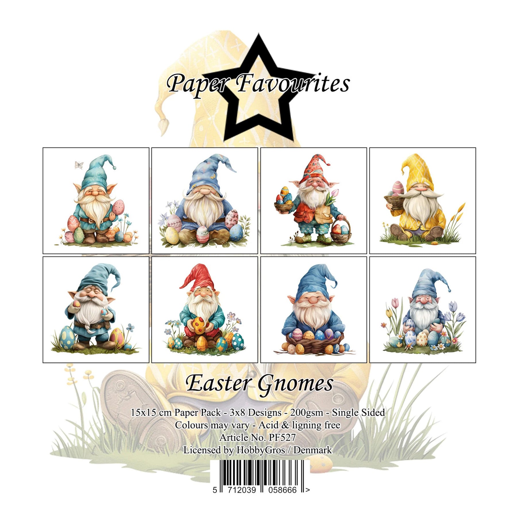 Crealive Paper Pad 200 g/m2 - 15 cm x 15 cm - Easter Gnomes
Inhalt:
• 24 Bogen
• 8 Designs
Spezifikationen:
• 15 cm x 15 cm
• 200 g/m2
• einseitig bedruckt
• säure- und ligninfrei
Dieses Paper Pad ist geeignet für:
• Karten
• Karten-Verzierungen
• Plotten
• Stanzen
• Prägen
• Scrapbooking
Dieses einseitig bedruckte Designpapier mit süssen Gnömli-Oster-Motiven ist eine wunderhübsche Basis für kreative, spezielle, individuelle Karten, Plotts, Verzierungen von Geschenktaschen, Schachteln, Karten, Gesch