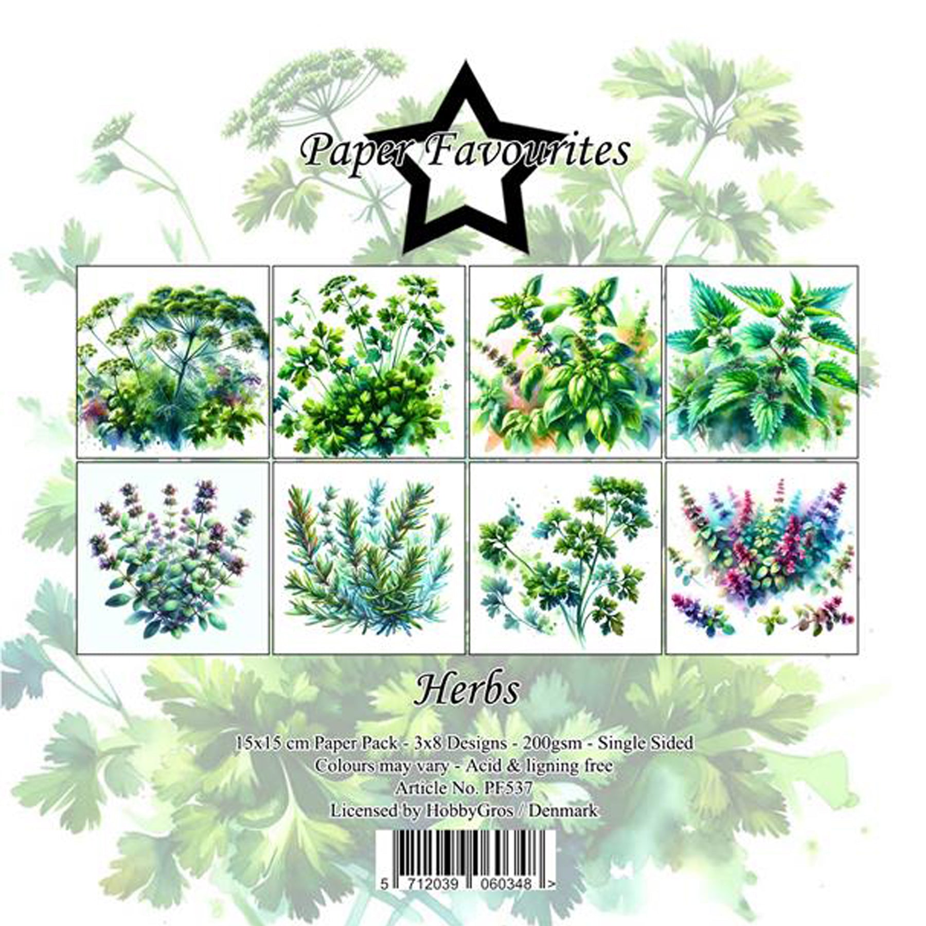Crealive Paper Pad 200 g/m2 - 15 cm x 15 cm - Herbs 2
Inhalt:
• 24 Bogen
• 8 Designs
Spezifikationen:
• 15 cm x 15 cm
• 200 g/m2
• einseitig bedruckt
• säure- und ligninfrei
Dieses Paper Pad ist geeignet für:
• Karten
• Karten-Verzierungen
• kleine Geschenkboxen & Verpackungen
• Plotten
• Stanzen
• Prägen
• Scrapbooking
• Journaling
• Mixed Media
Dieses einseitig bedruckte Designpapier mit Kräuter-Garten-Motiven ist eine tolle Basis für kreative, spezielle, individuelle Karten, Plotts, Verzierungen