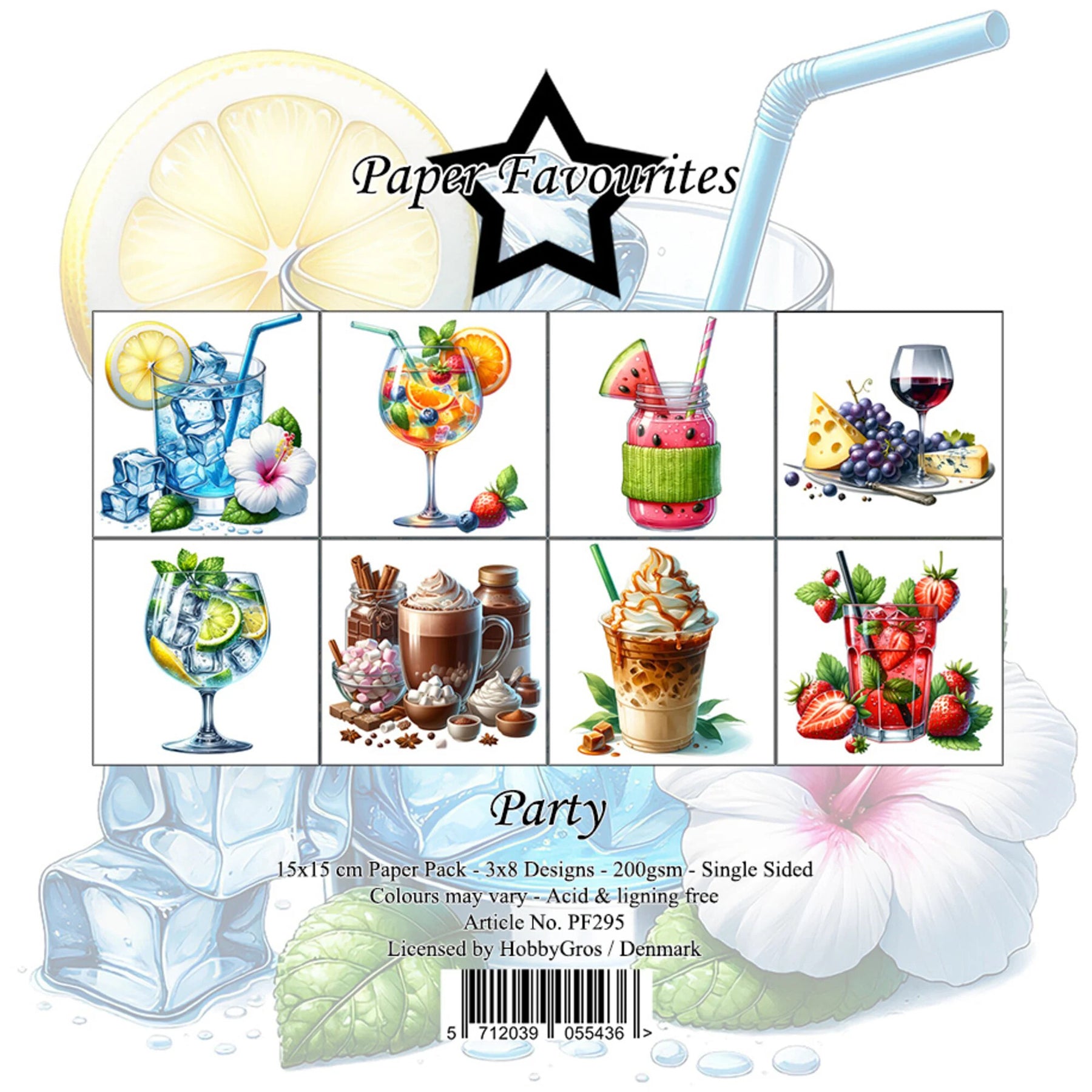 Crealive Paper Pad 200 g/m2 - 6’’ x 6’’ - Party
Inhalt:
• 24 Bogen
• 8 Designs
Spezifikationen:
• 6’’ x 6’’ (15 cm x 15 cm)
• 200 g/m2
• einseitig bedruckt
• säure- und ligninfrei
Dieses Paper Pad ist geeignet für:
• Karten
• Karten-Verzierungen
• Plotten
• Stanzen
• Prägen
• Scrapbooking
Dieses einseitig bedruckte Designpapier mit tollen Party-Getränke-Motiven ist eine tolle Basis für kreative, spezielle, individuelle Karten, Plotts, Schachteln, Karten-Verzierungen, Geschenkboxen, Scrapbooking und v