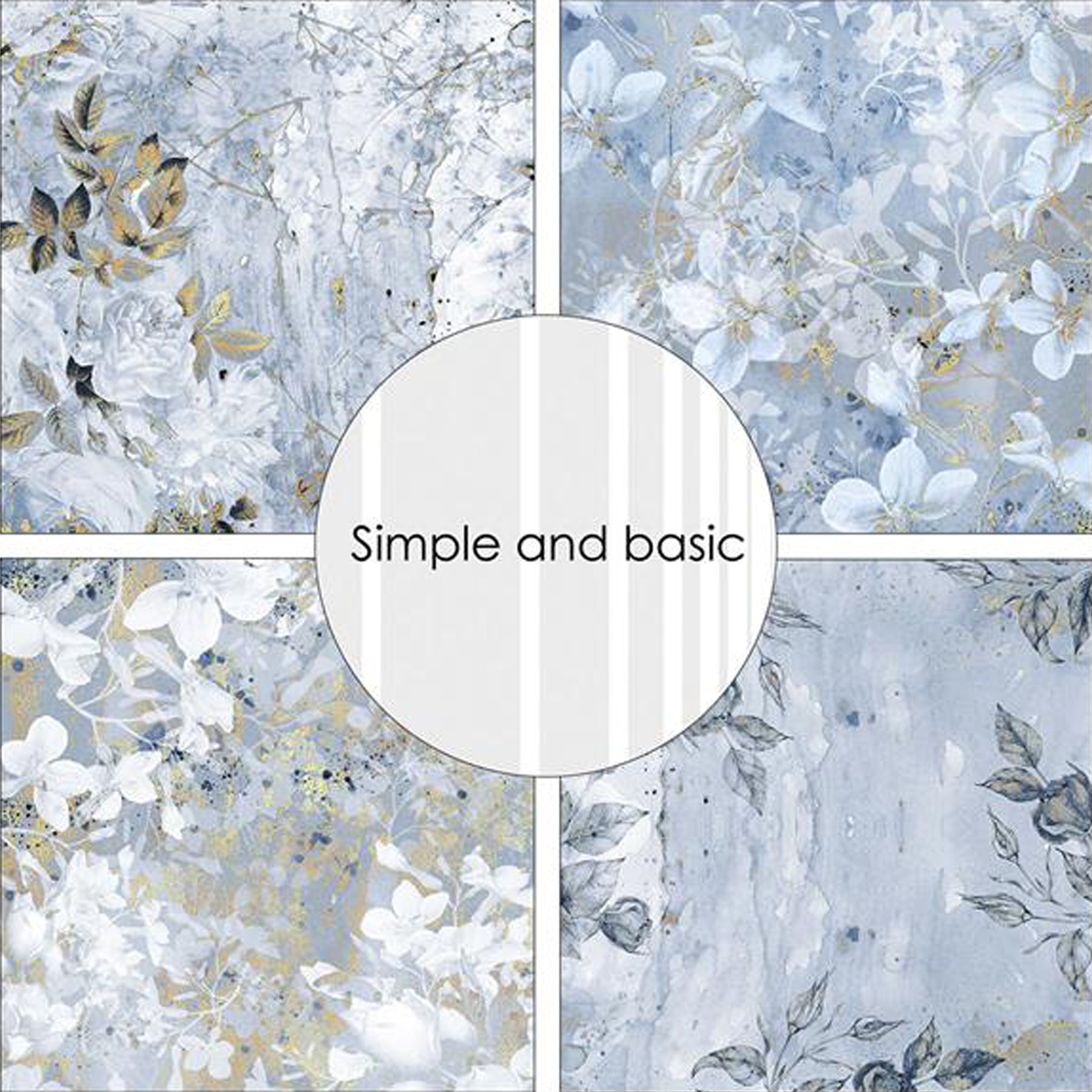 Paper Pad 200 g/m2 - 15 cm x 15 cm - Roses are... frozen blue and gold
Inhalt:
• 24 Blatt
• 8 Designs
Spezifikationen:
• 15 cm x 15 cm
• 200 g/m2
• einseitig bedruckt
• säure- und ligninfrei
Dieses Paper Pad ist geeignet für:
• Karten
• Boxen
• 3D-Projekte
• kleine Geschenkboxen & Verpackungen
• Plotten
• Scrapbooking