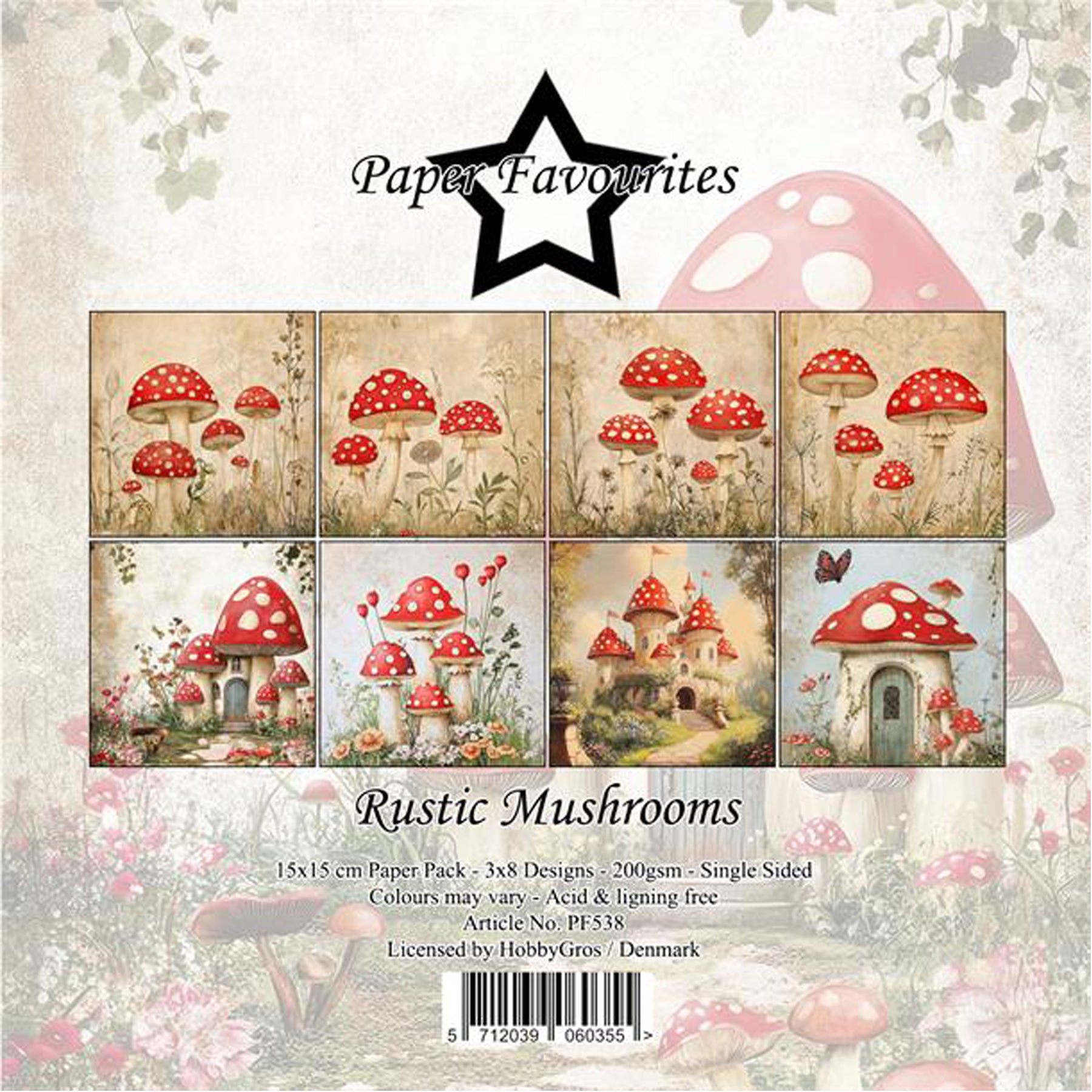 Crealive Paper Pad 200 g/m2 - 15 cm x 15 cm - Rustic Mushrooms
Inhalt:
• 24 Bogen
• 8 Designs
Spezifikationen:
• 15 cm x 15 cm
• 200 g/m2
• einseitig bedruckt
• säure- und ligninfrei
Dieses Paper Pad ist geeignet für:
• Karten
• Karten-Verzierungen
• kleine Geschenkboxen & Verpackungen
• Plotten
• Stanzen
• Prägen
• Scrapbooking
• Journaling
• Mixed Media
Dieses einseitig bedruckte Designpapier mit wunderbaren Pilz-Motiven ist eine aussergewöhnliche Basis für kreative, spezielle, individuelle Karten