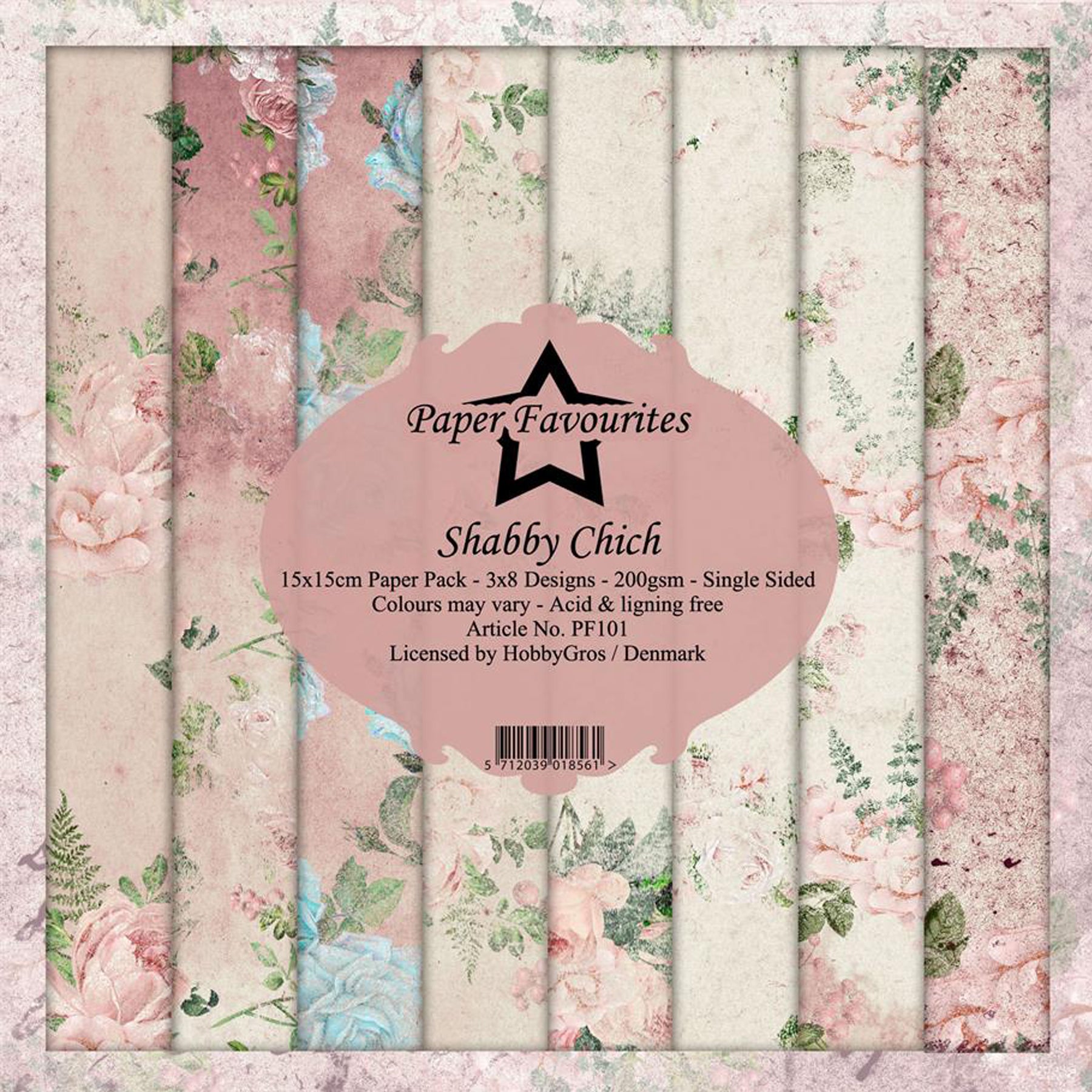 Crealive Paper Pad 200 g/m2 - 15 cm x 15 cm - Shabby Chic
Inhalt:
• 24 Bogen
• 8 Designs
Spezifikationen:
• 15 cm x 15 cm
• 200 g/m2
• einseitig bedruckt
• säure- und ligninfrei
Dieses Paper Pad ist geeignet für:
• Karten
• Karten-Verzierungen
• Plotten
• Stanzen
• Prägen
• Scrapbooking
Dieses einseitig bedruckte Designpapier mit blumigen Shabby-Motiven ist eine tolle Basis für kreative, spezielle, individuelle Karten, Plotts, Verzierungen von Geschenktaschen, Schachteln, Karten, Geschenkboxen, Scra