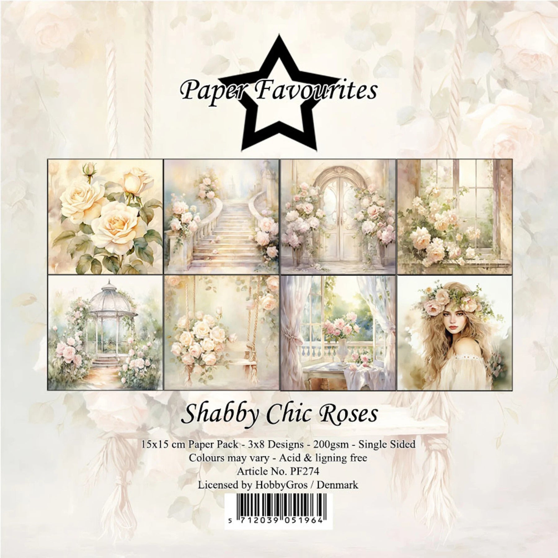 Crealive Paper Pad 200 g/m2 - 15 cm x 15 cm - Shabby Chic Roses
Inhalt:
• 24 Bogen
• 8 Designs
Spezifikationen:
• 15 cm x 15 cm
• 200 g/m2
• einseitig bedruckt
• säure- und ligninfrei
Dieses Paper Pad ist geeignet für:
• Karten
• Karten-Verzierungen
• Plotten
• Stanzen
• Prägen
• Scrapbooking
Dieses einseitig bedruckte Designpapier mit romantischen Shabby-Motiven ist eine tolle Basis für kreative, spezielle, individuelle Karten, Plotts, Verzierungen von Geschenktaschen, Schachteln, Karten, Geschenkb