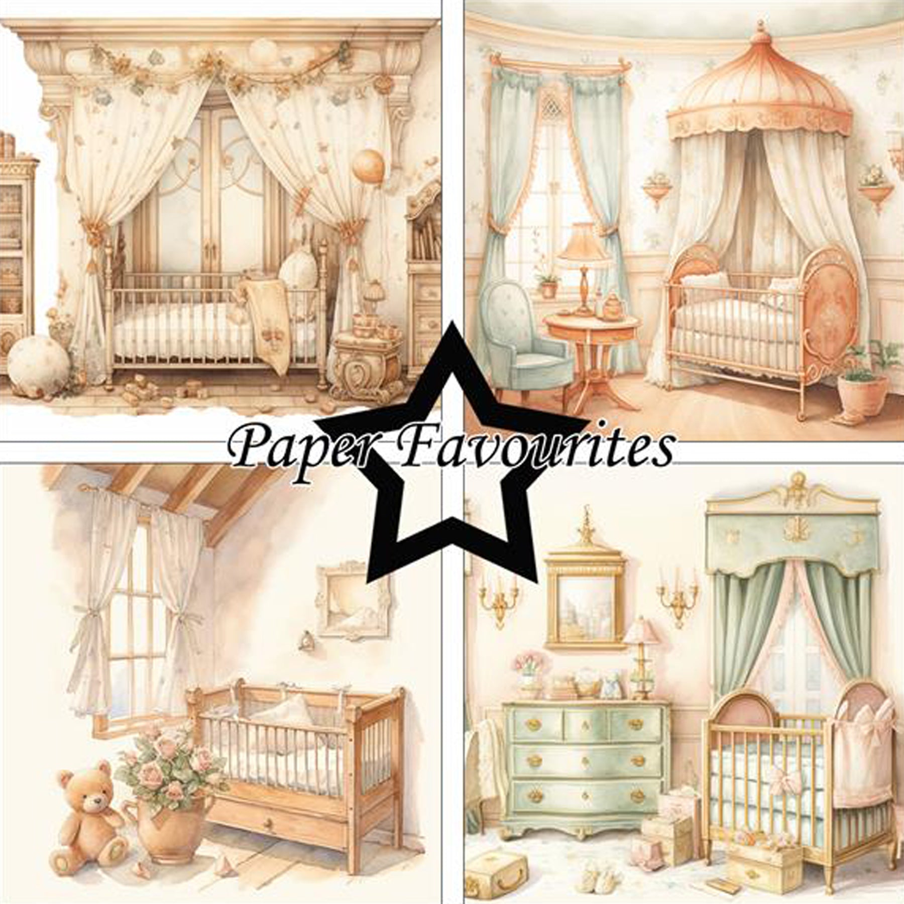 Crealive Paper Pad 200 g/m2 - 15 cm x 15 cm - Vintage Baby Room
Inhalt:
• 24 Bogen
• 8 Designs
Spezifikationen:
• 15 cm x 15 cm
• 200 g/m2
• einseitig bedruckt
• säure- und ligninfrei
Dieses Paper Pad ist geeignet für:
• Karten
• Karten-Verzierungen
• kleine Geschenkboxen & Verpackungen
• Plotten
• Stanzen
• Prägen
• Scrapbooking
• Journaling
• Mixed Media
Dieses einseitig bedruckte Designpapier mit süssen Babyzimmern im Vintage-Look ist eine wunderschöne Basis für besonders kreative, spezielle, ind