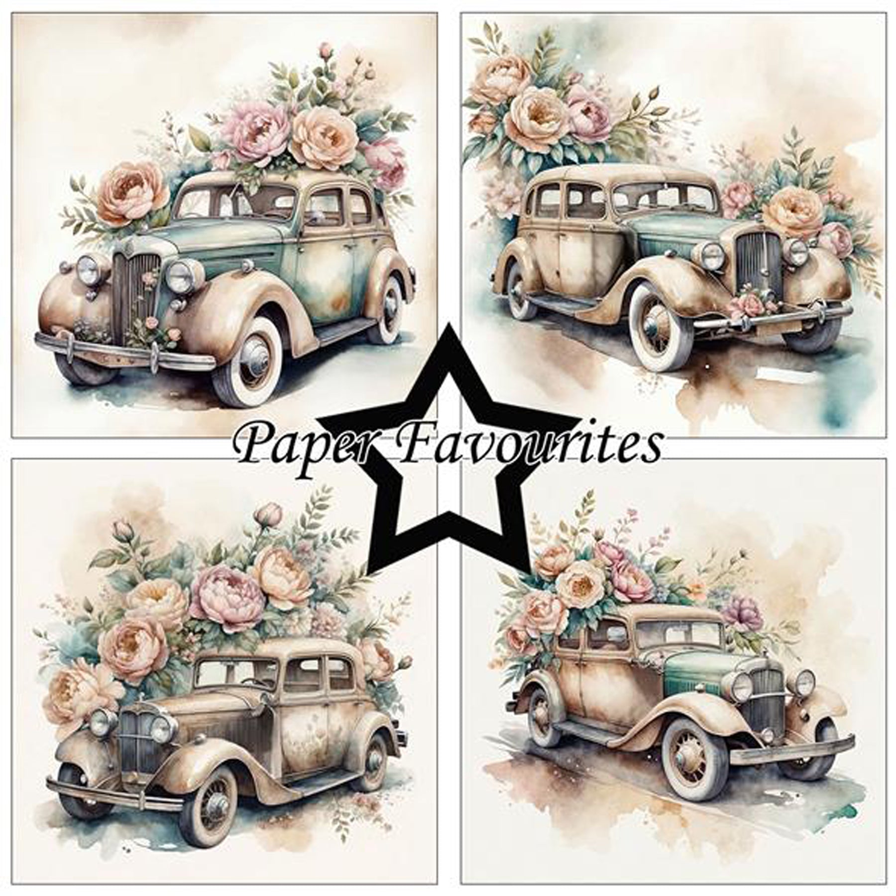 Crealive Paper Pad 200 g/m2 - 15 cm x 15 cm - Vintage Cars
Inhalt:
• 24 Bogen
• 8 Designs
Spezifikationen:
• 15 cm x 15 cm
• 200 g/m2
• einseitig bedruckt
• säure- und ligninfrei
Dieses Paper Pad ist geeignet für:
• Karten
• Karten-Verzierungen
• Plotten
• Stanzen
• Prägen
• Scrapbooking
Dieses einseitig bedruckte Designpapier mit blumigen Auto-Motiven im Vintage-Look ist eine bezaubernde Basis für kreative, spezielle, individuelle Karten, Plotts, Verzierungen von Geschenktaschen, Schachteln, Karten
