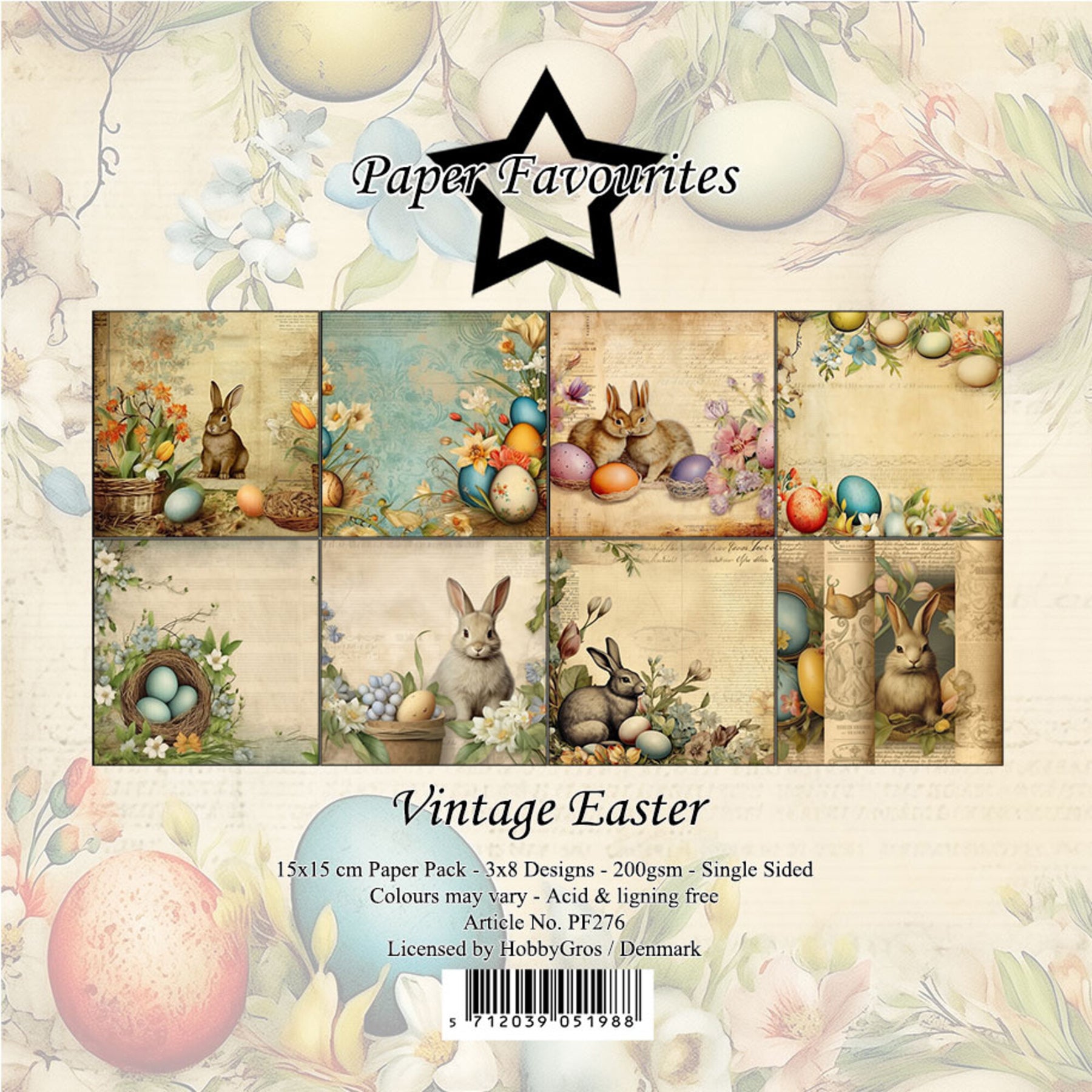 Crealive Paper Pad 200 g/m2 - 15 cm x 15 cm - Vintage Easter
Inhalt:
• 24 Bogen
• 8 Designs
Spezifikationen:
• 15 cm x 15 cm
• 200 g/m2
• einseitig bedruckt
• säure- und ligninfrei
Dieses Paper Pad ist geeignet für:
• Karten
• Karten-Verzierungen
• Plotten
• Stanzen
• Prägen
• Scrapbooking
Dieses einseitig bedruckte Designpapier im Oster-Vintage-Look mit Hasen, ist eine süsse Basis für kreative, spezielle, individuelle Karten, Plotts, Verzierungen von Geschenktaschen, Schachteln, Karten, Geschenkbox