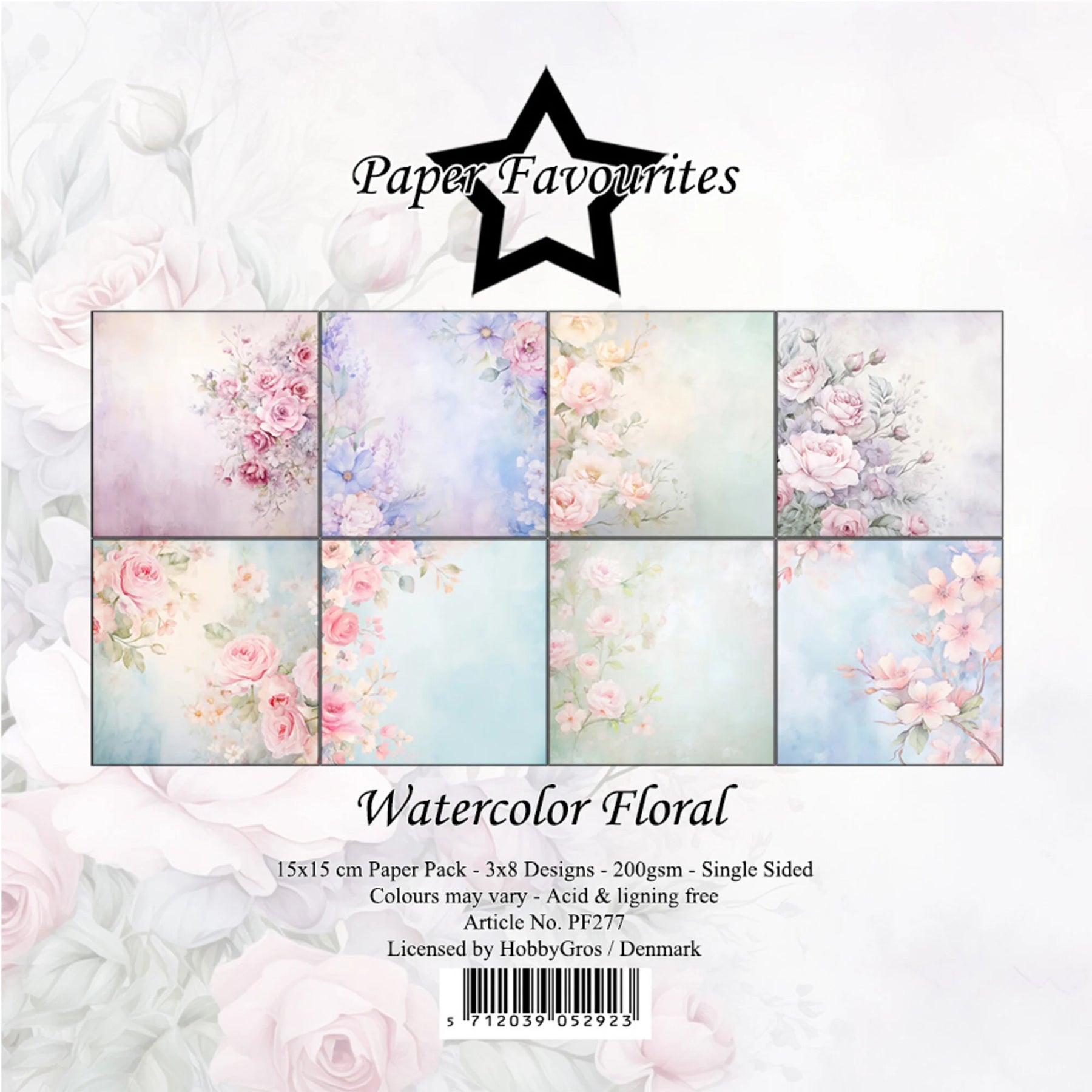 Crealive Paper Pad 200 g/m2 - 15 cm x 15 cm - Watercolor Floral
Inhalt:
• 24 Bogen
• 8 Designs
Spezifikationen:
• 15 cm x 15 cm
• 200 g/m2
• einseitig bedruckt
• säure- und ligninfrei
Dieses Paper Pad ist geeignet für:
• Karten
• Karten-Verzierungen
• Plotten
• Stanzen
• Prägen
• Scrapbooking
Dieses einseitig bedruckte Designpapier mit blumigen Wasserfarb-Motiven ist eine tolle Basis für kreative, spezielle, individuelle Karten, Plotts, Verzierungen von Geschenktaschen, Schachteln, Karten, Geschenkb