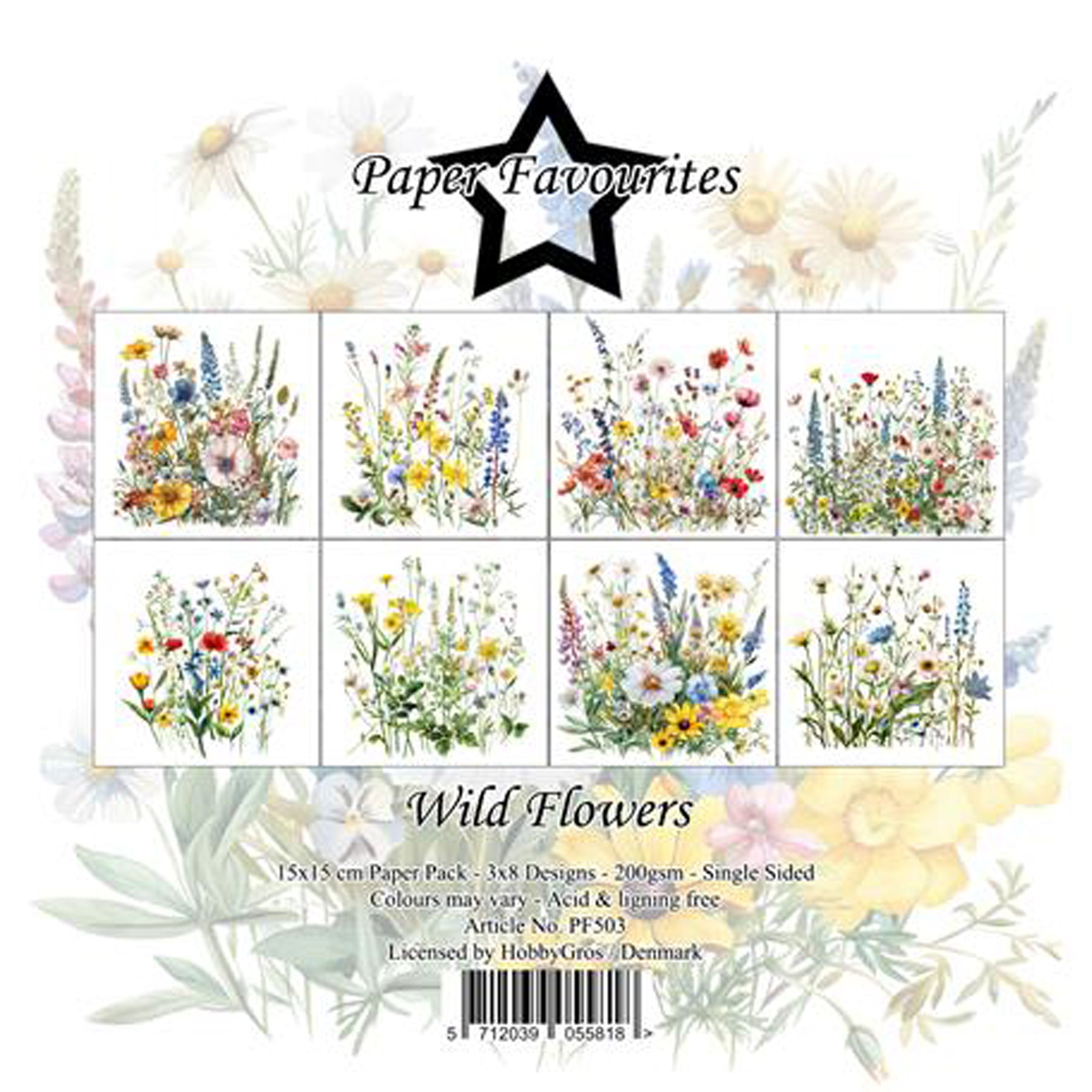 Crealive Paper Pad 200 g/m2 - 15 cm x 15 cm - Wild Flowers
Inhalt:
• 24 Bogen
• 8 Designs
Spezifikationen:
• 15 cm x 15 cm
• 200 g/m2
• einseitig bedruckt
• säure- und ligninfrei
Dieses Paper Pad ist geeignet für:
• Karten
• Karten-Verzierungen
• Plotten
• Stanzen
• Prägen
• Scrapbooking
Dieses einseitig bedruckte Designpapier mit Wildblumen-Designs ist eine wunderbare Basis für kreative, spezielle, individuelle Karten, Plotts, Verzierungen von Geschenktaschen, Schachteln, Karten, Geschenkboxen, Scr