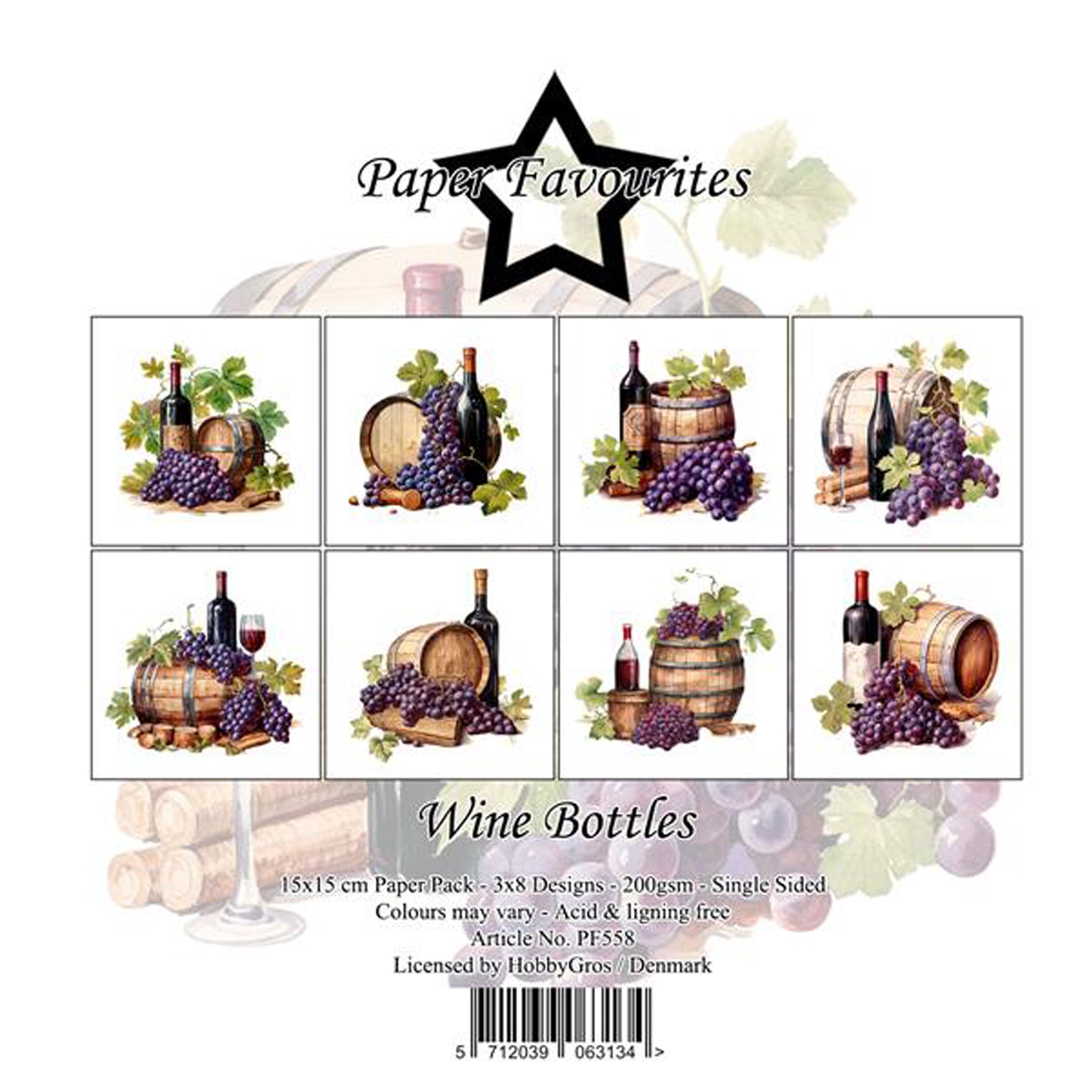 Crealive Paper Pad 200 g/m2 - 15 cm x 15 cm - Wine Bottles
Inhalt:
• 24 Bogen
• 8 Designs
Spezifikationen:
• 15 cm x 15 cm
• 200 g/m2
• einseitig bedruckt
• säure- und ligninfrei
Dieses Paper Pad ist geeignet für:
• Karten
• Karten-Verzierungen
• kleine Geschenkboxen & Verpackungen
• Plotten
• Stanzen
• Prägen
• Scrapbooking
• Journaling
• Mixed Media
Dieses einseitig bedruckte Designpapier ist eine ausgefallene Basis für kreative, spezielle, individuelle Karten, Plotts, Verzierungen von Geschenktas