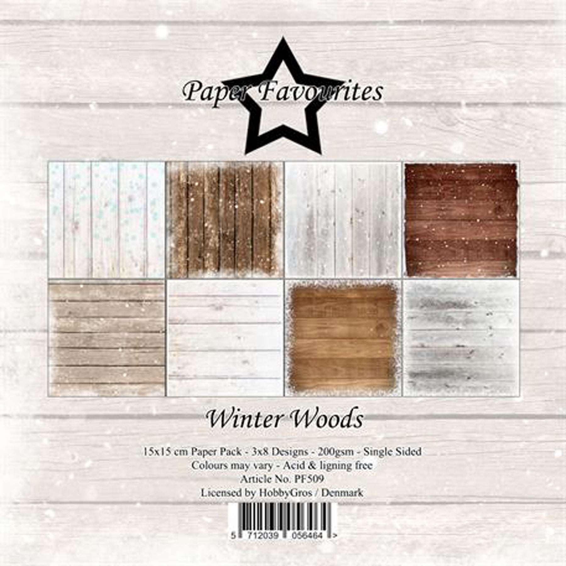 Crealive Paper Pad 200 g/m2 - 15 cm x 15 cm - Winter Wood
Inhalt:
• 24 Bogen
• 8 Designs
Spezifikationen:
• 15 cm x 15 cm
• 200 g/m2
• einseitig bedruckt
• säure- und ligninfrei
Dieses Paper Pad ist geeignet für:
• Karten
• Karten-Verzierungen
• Plotten
• Stanzen
• Prägen
• Scrapbooking
Dieses einseitig bedruckte Designpapier mit winterlichem Holz-Look ist eine wunderbare Basis für kreative, spezielle, individuelle Karten, Plotts, Verzierungen von Geschenktaschen, Schachteln, Karten, Geschenkboxen,