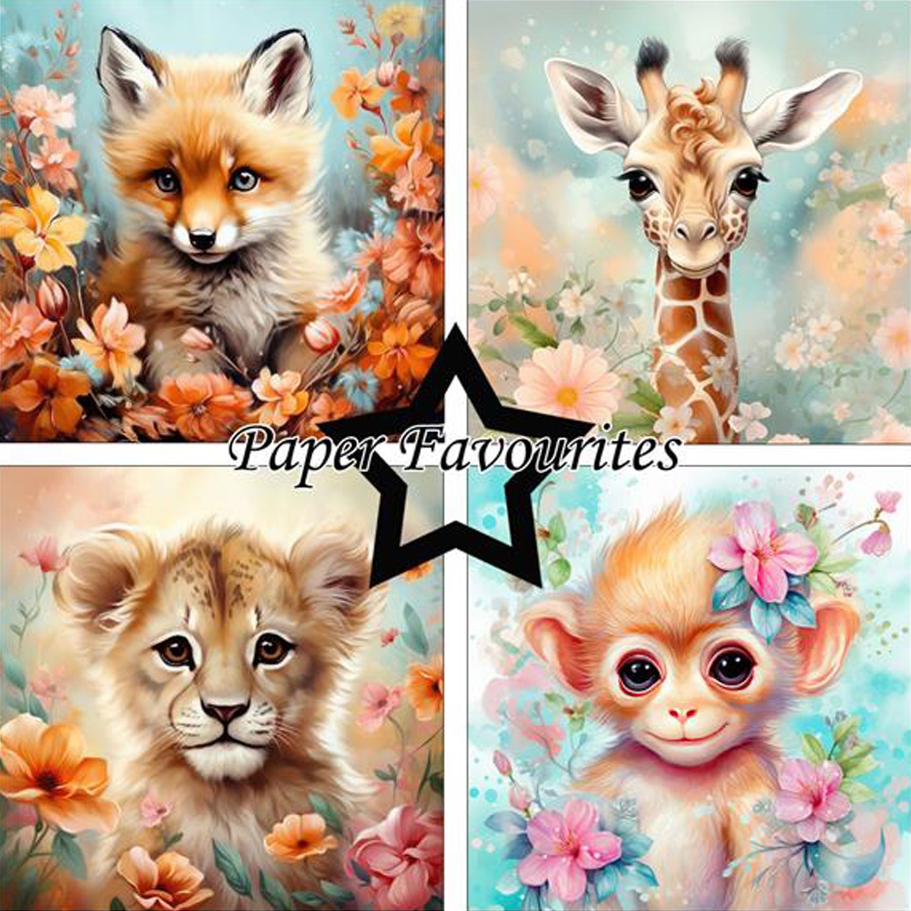 Crealive Paper Pad 200 g/m2 - 12’’ x 12’’ - Baby Animals
Inhalt:
• 8 Blatt
• 8 Designs
Spezifikationen:
• 12’’ x 12’’ (30.5 cm x 30.5 cm)
• 200 g/m2
• einseitig bedruckt
• säure- und ligninfrei
Dieses Paper Pad ist geeignet für:
• Karten
• Boxen
• 3D-Projekte
• Geschenkboxen & Verpackungen
• Plotten
• Scrapbooking
• Basteln mit Kindern