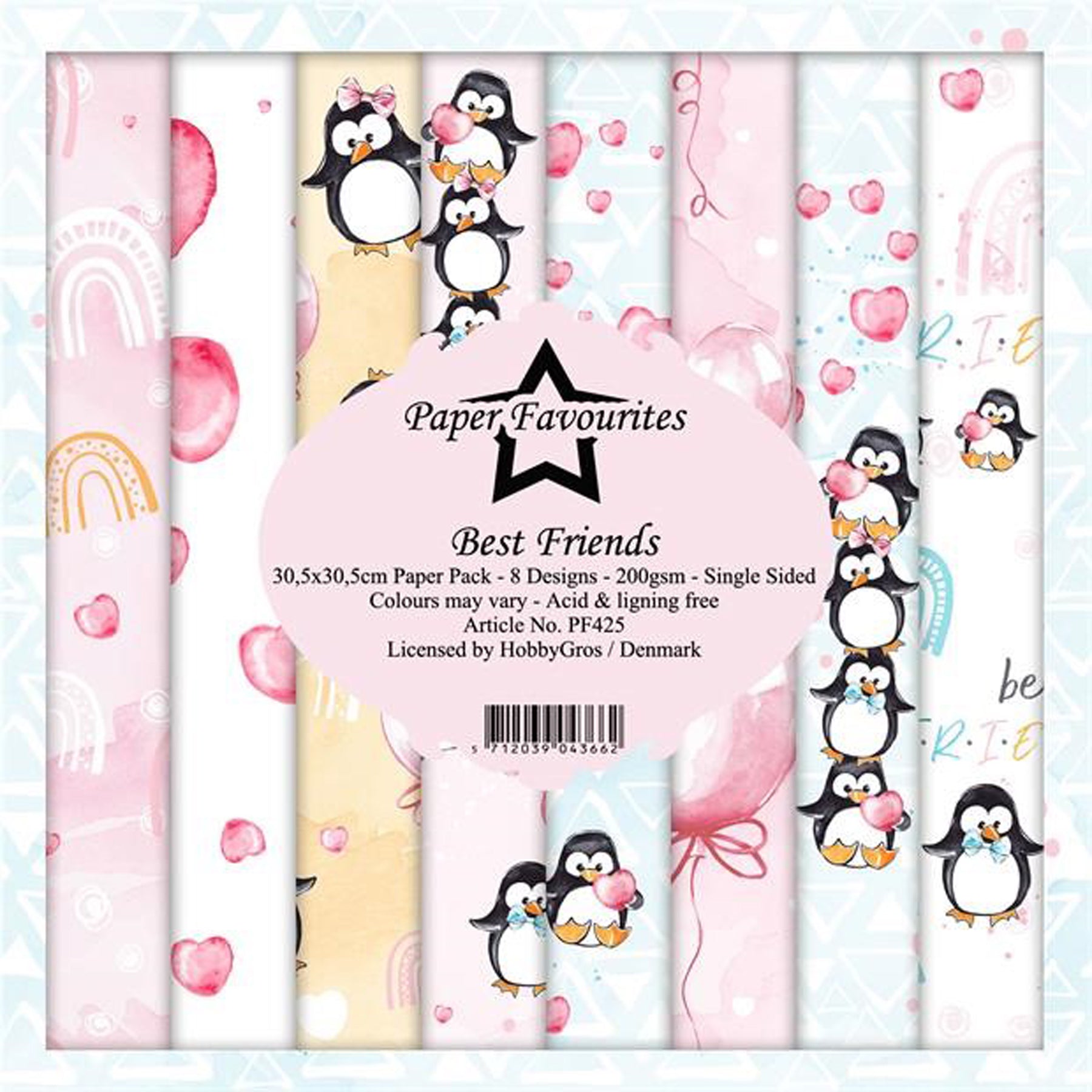 Crealive Paper Pad 200 g/m2 - 12’’ x 12’’ - Best Friends
Inhalt:
• 8 Blatt
• 8 Designs
Spezifikationen:
• 12’’ x 12’’ (30.5 cm x 30.5 cm)
• 200 g/m2
• einseitig bedruckt
• säure- und ligninfrei
Dieses Paper Pad ist geeignet für:
• Karten
• Boxen
• 3D-Projekte
• Geschenkboxen & Verpackungen
• Plotten
• Scrapbooking
• Basteln mit Kindern