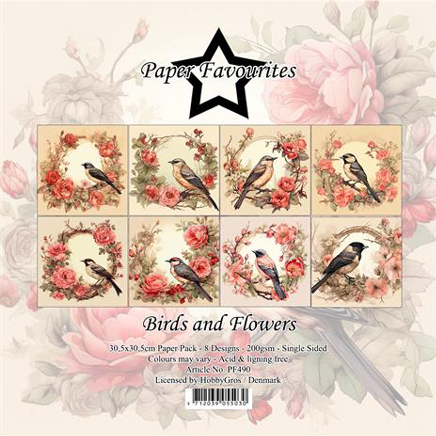 Crealive Paper Pad 200 g/m2 - 12’’ x 12’’ - Birds and Flowers
Inhalt:
• 8 Blatt
• 8 Designs
Spezifikationen:
• 12’’ x 12’’ (30.5 cm x 30.5 cm)
• 200 g/m2
• einseitig bedruckt
• säure- und ligninfrei
Dieses Paper Pad ist geeignet für:
• Karten
• Boxen
• 3D-Projekte
• Geschenkboxen & Verpackungen
• Plotten
• Scrapbooking
• Basteln mit Kindern