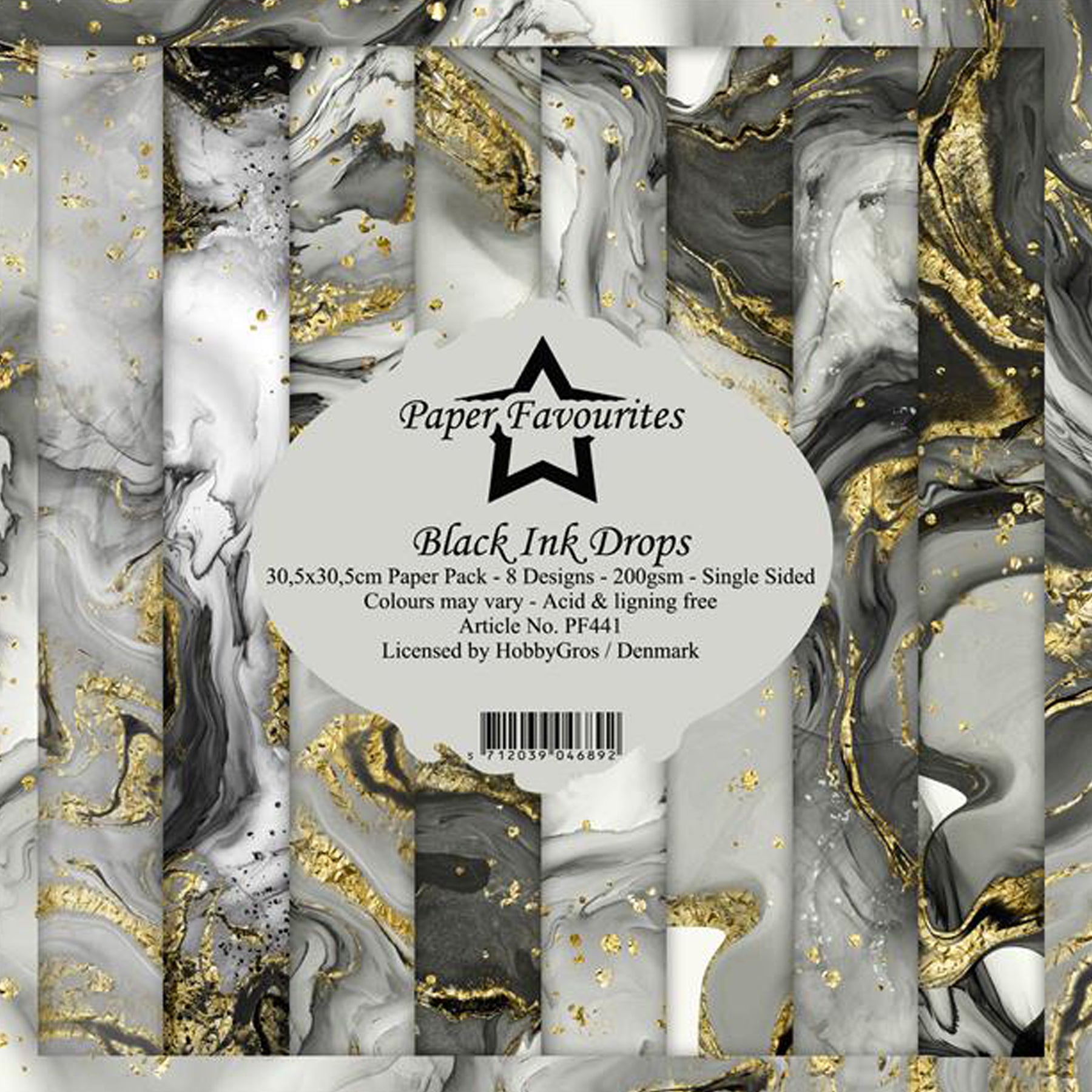 Crealive Paper Pad 200 g/m2 - 12’’ x 12’’ - Black Ink Drops
Inhalt:
• 8 Blatt
• 8 Designs
Spezifikationen:
• 12’’ x 12’’ (30.5 cm x 30.5 cm)
• 200 g/m2
• einseitig bedruckt
• säure- und ligninfrei
Dieses Paper Pad ist geeignet für:
• Karten
• Boxen
• 3D-Projekte
• Geschenkboxen & Verpackungen
• Plotten
• Scrapbooking
• Basteln mit Kindern