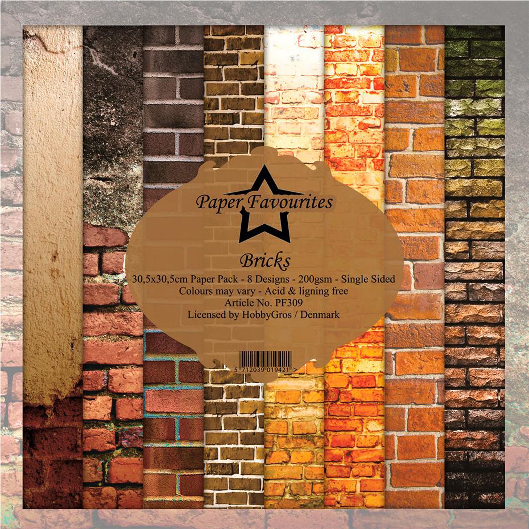 Crealive Paper Pad 200 g/m2 - 12’’ x 12’’ - Bricks Inhalt: 8 Blatt 8 Designs Spezifikationen: 12’’ x 12’’ (30.5 cm x 30.5 cm) 200 g/m2 einseitig bedruckt säure- und ligninfrei Dieses Paper Pad ist geeignet für: Karten Boxen 3D-Projekte Geschenkboxen & Verpackungen Plotten Scrapbooking
