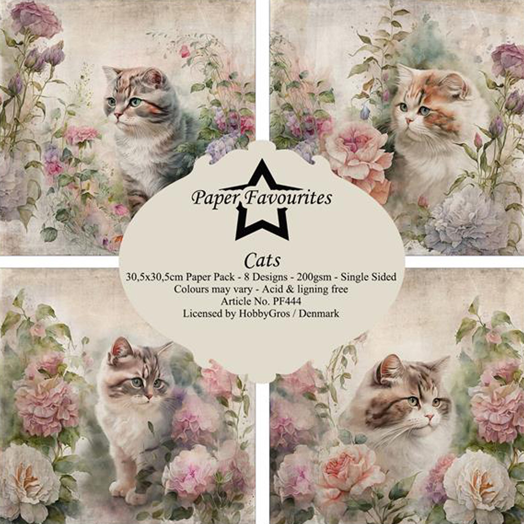 Crealive Paper Pad 200 g/m2 - 12’’ x 12’’ - Cats
Inhalt:
• 8 Blatt
• 8 Designs
Spezifikationen:
• 12’’ x 12’’ (30.5 cm x 30.5 cm)
• 200 g/m2
• einseitig bedruckt
• säure- und ligninfrei
Dieses Paper Pad ist geeignet für:
• Karten
• Boxen
• 3D-Projekte
• Geschenkboxen & Verpackungen
• Plotten
• Scrapbooking
• Basteln mit Kindern