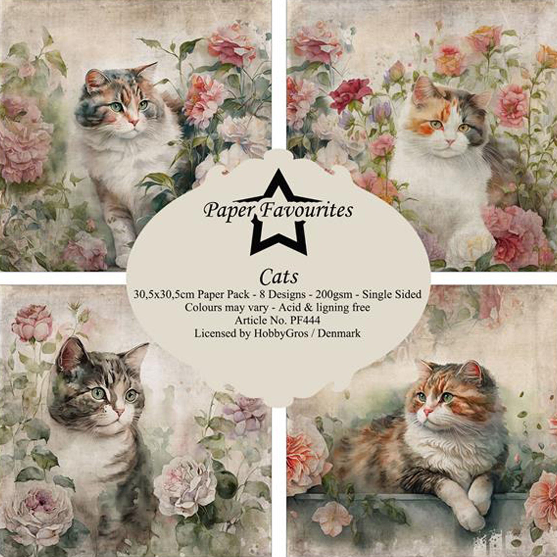 Crealive Paper Pad 200 g/m2 - 12’’ x 12’’ - Cats
Inhalt:
• 8 Blatt
• 8 Designs
Spezifikationen:
• 12’’ x 12’’ (30.5 cm x 30.5 cm)
• 200 g/m2
• einseitig bedruckt
• säure- und ligninfrei
Dieses Paper Pad ist geeignet für:
• Karten
• Boxen
• 3D-Projekte
• Geschenkboxen & Verpackungen
• Plotten
• Scrapbooking
• Basteln mit Kindern