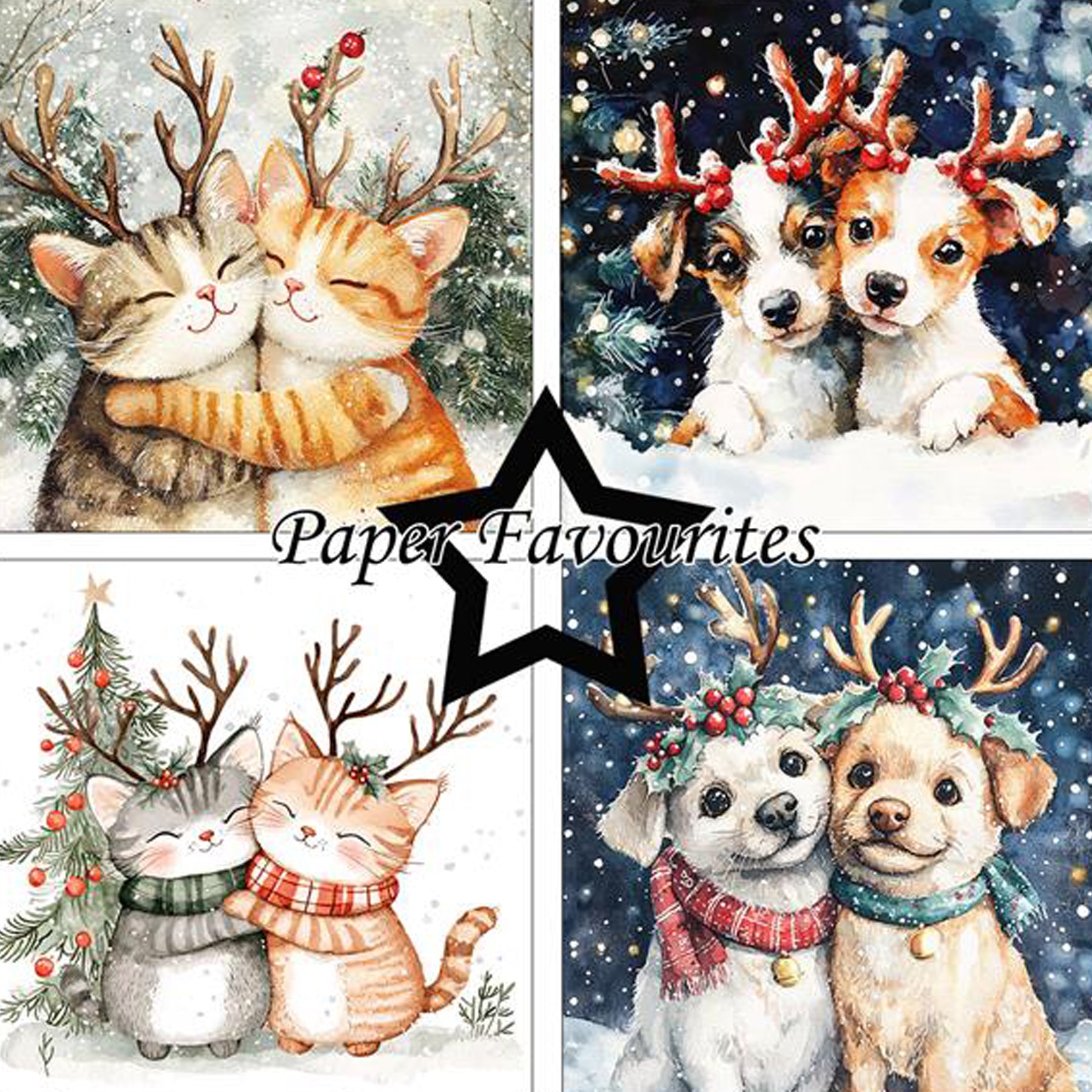 Crealive Paper Pad 200 g/m2 - 12’’ x 12’’ - Christmas Cats & Dogs
Inhalt:
• 8 Blatt
• 8 Designs
Spezifikationen:
• 12’’ x 12’’ (30.5 cm x 30.5 cm)
• 200 g/m2
• einseitig bedruckt
• säure- und ligninfrei
Dieses Paper Pad ist geeignet für:
• Karten
• Boxen
• 3D-Projekte
• Geschenkboxen & Verpackungen
• Plotten
• Scrapbooking
• Basteln mit Kindern